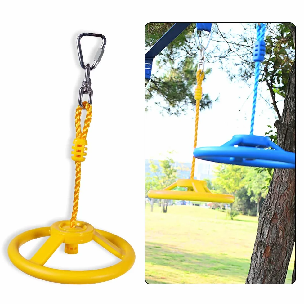 Ninja Slackline koło zamachowe, akcesoria do użytku na zewnątrz, żółte