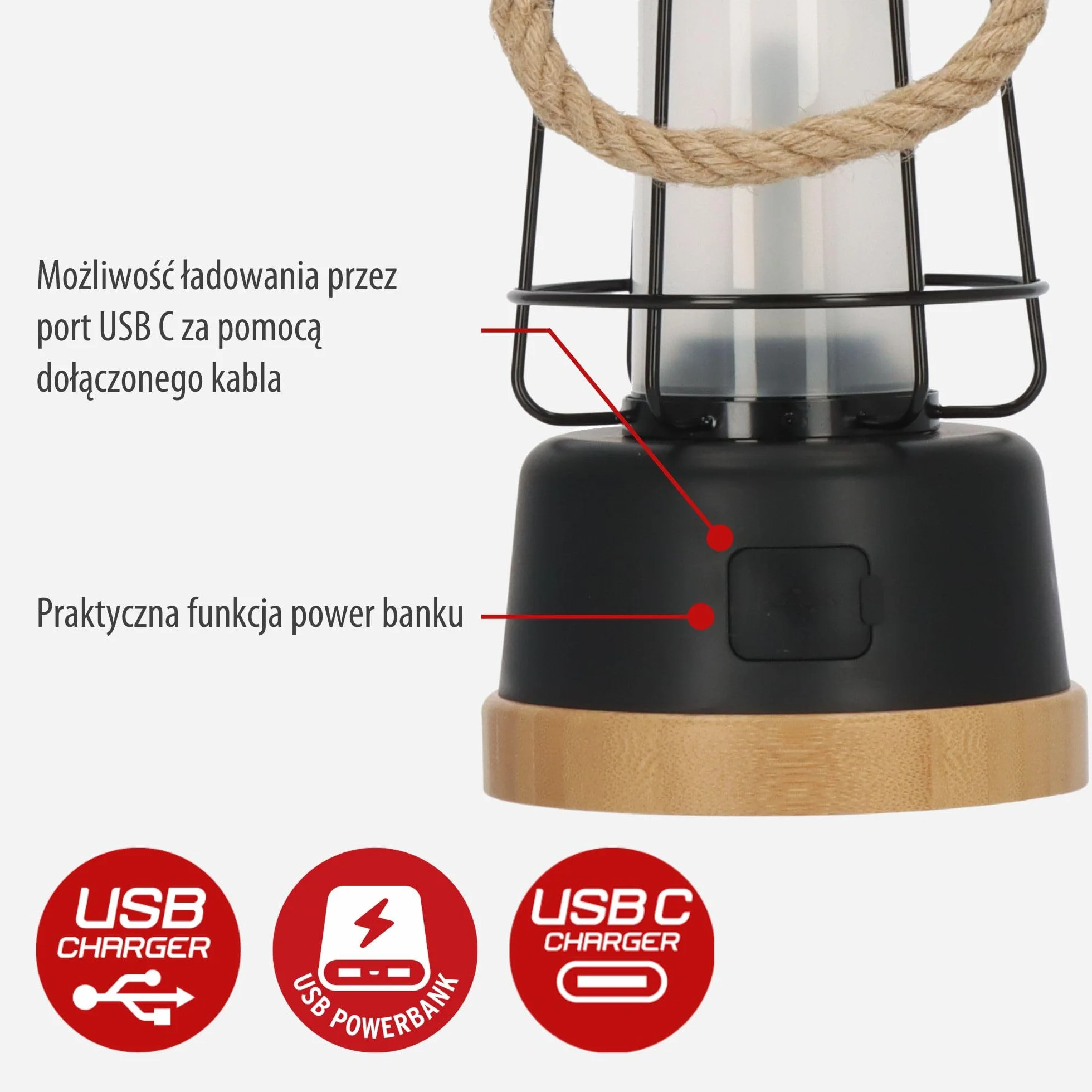 Brennenstuhl Akumulatorowa lampa kempingowa LED USB C