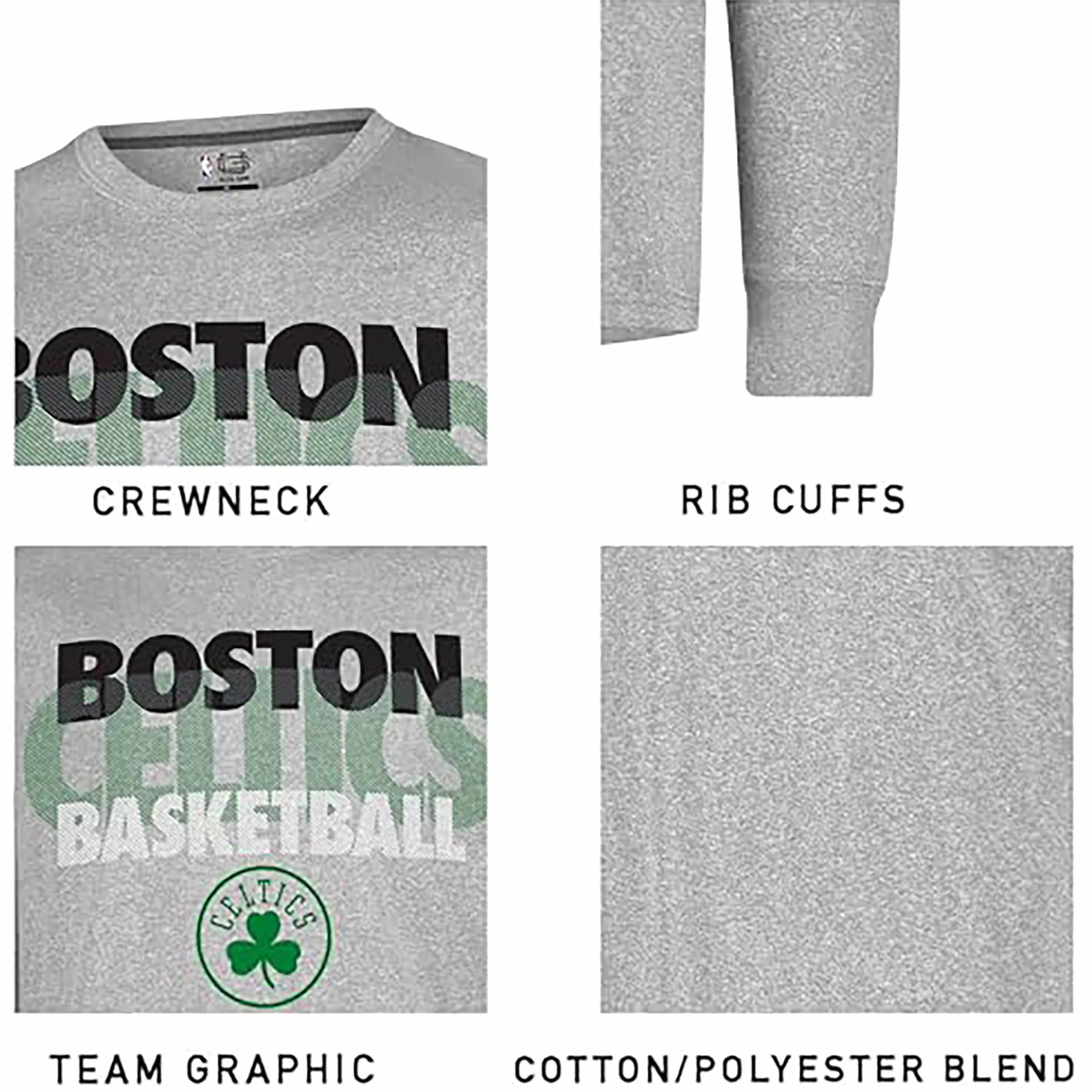 Ultra Game NBA Supreme sweter z długim rękawem koszulka Szary wrzosowy L