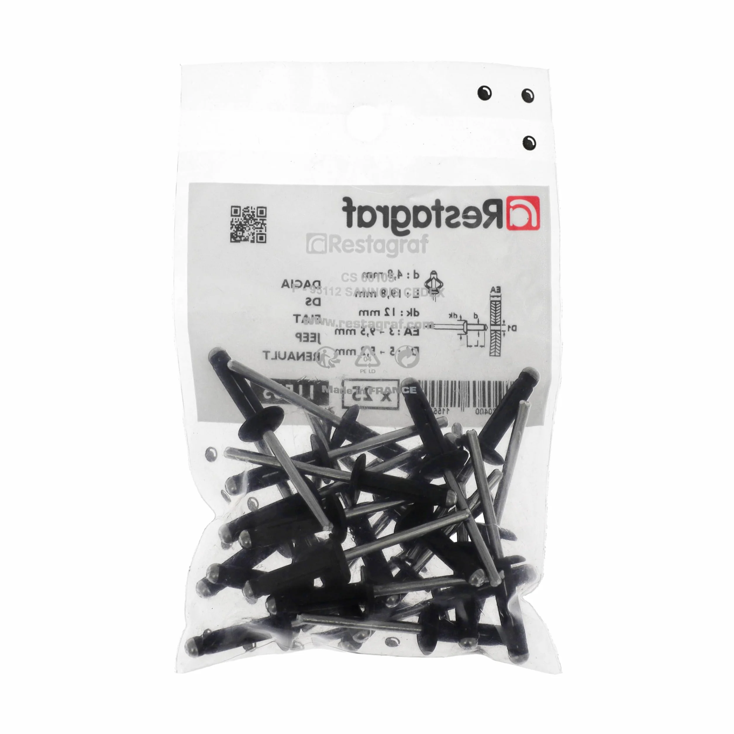 Nity wtykowe 3-9,5 mm x 19,8 mm RESTAGRAF 11555