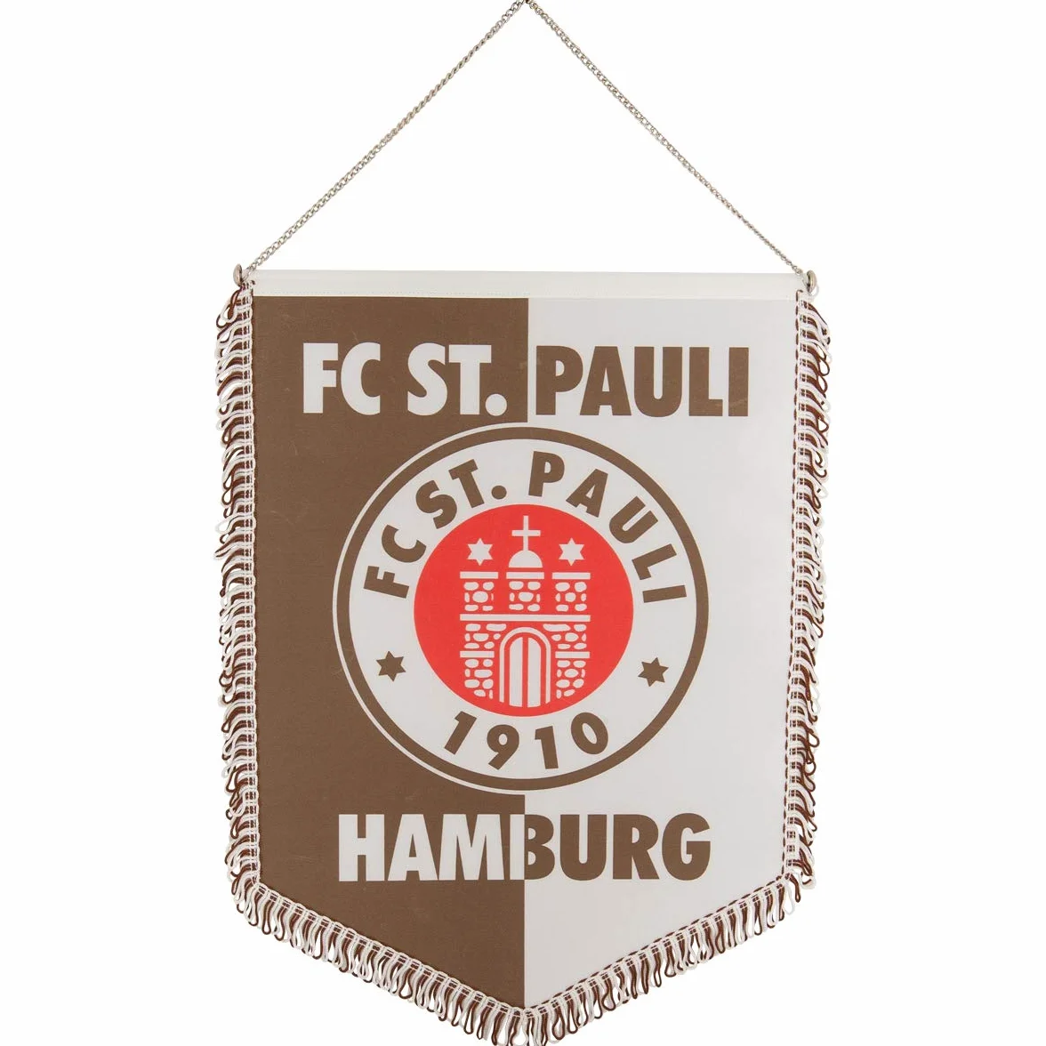 FC St. Pauli Baner z proporczykami, dekoracja samochodowa, logo, brązowo-biały