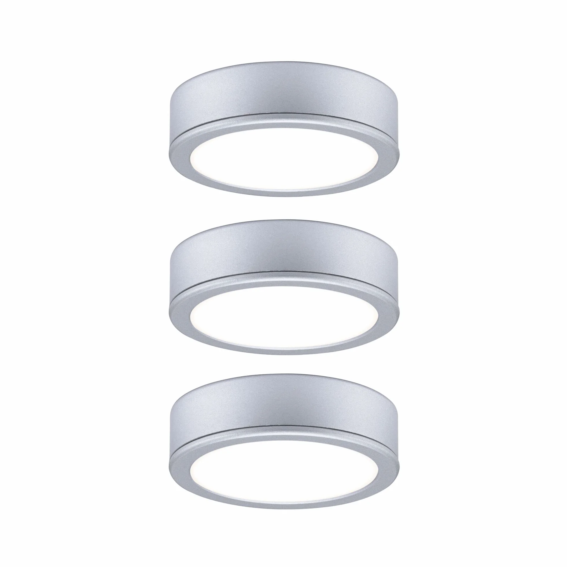 Paulmann 93092 oprawa meblowa LED zestaw Pukk okrągła 3x3,5 W Chrom matowy tworzywo sztuczne 2700 K
