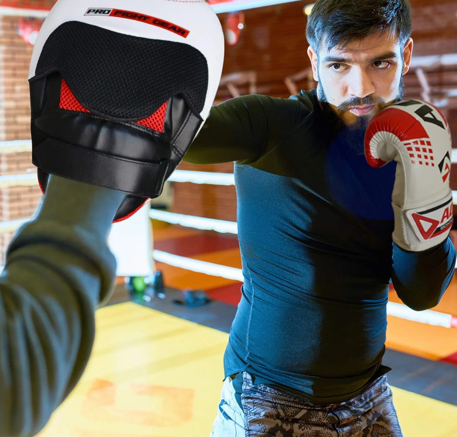AQF Podkładki Bokserskie- Podkładka Treningowe Muay Thai-Rex Skórzane Łapy Bokserskie- MMA Boks Target Tarcze- Boxing Pad Do Kickboxing, Karate, Sztuk Walki