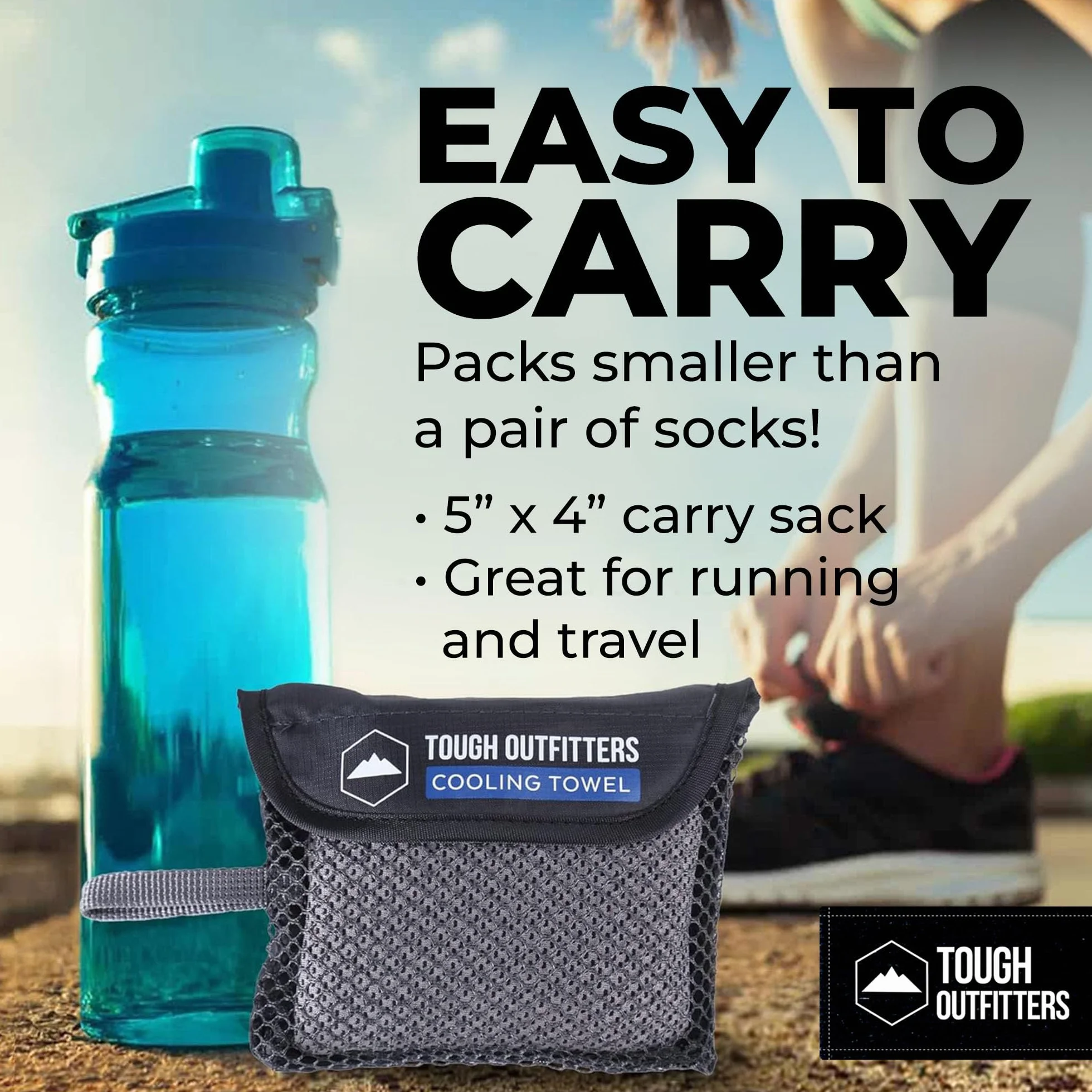 Tough Outdoors Ręczniki chłodzące – ręcznik do lodu, ręcznik dresowy, ręczniki chłodzące na szyję i twarz oraz chłodzące opaski na szyję na letnie upały – chłodziarka na szyję do szybkiego schładzania