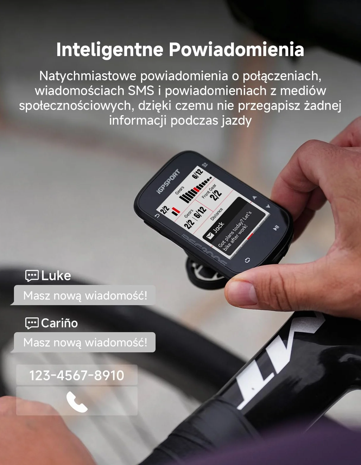 iGPSPORT BSC200S Licznik Rowerowy GPS, Kolorowy Ekran 2,4", IPX7, 100 Danych