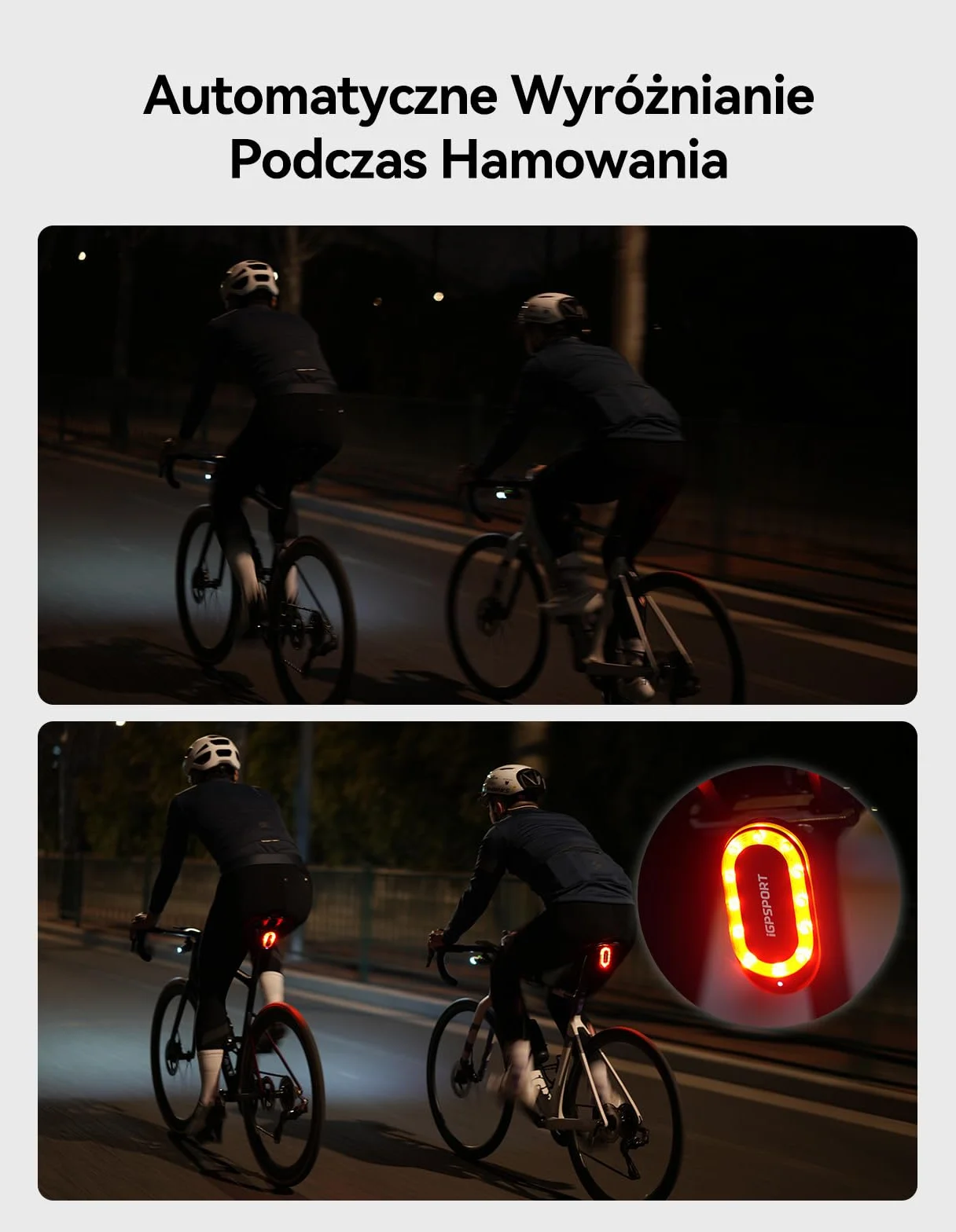iGPSPORT SRmini Tylna Lampka Radarowa Rowerowa 65 Lumenów ANT+ Bluetooth 5.0 20h Czasu Pracy