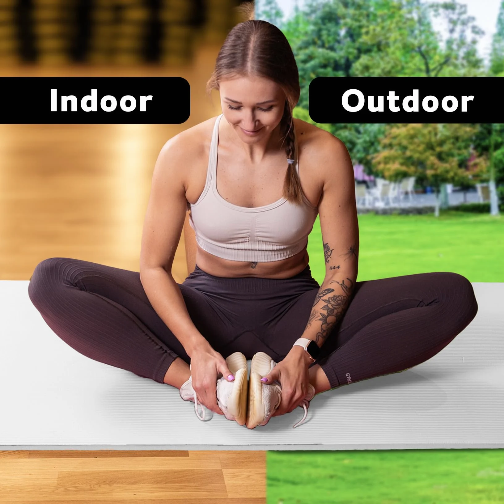 Fizyo Mata do Jogi, Gimnastyczna i Pilatesu, Antypoślizgowa Pianka NBR, Kauczuk Syntetyczny, Treningowa, Fitness, Sport, Ćwiczenia, Relaks, Wytrzymała