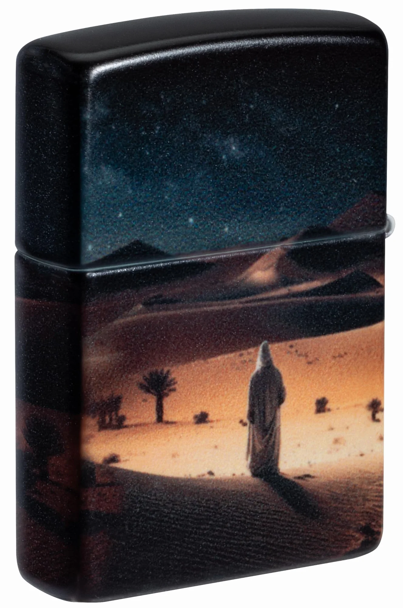 Zippo Camel Zapalniczka Sztormowa, Kolorowy Nadruk, do Napełniania, Wielokrotnego Użytku, Wiatroodporna Konstrukcja, Pudełko na Prezent, Wykonano w USA, Kolor Beżowy 540° (Camel 540°)