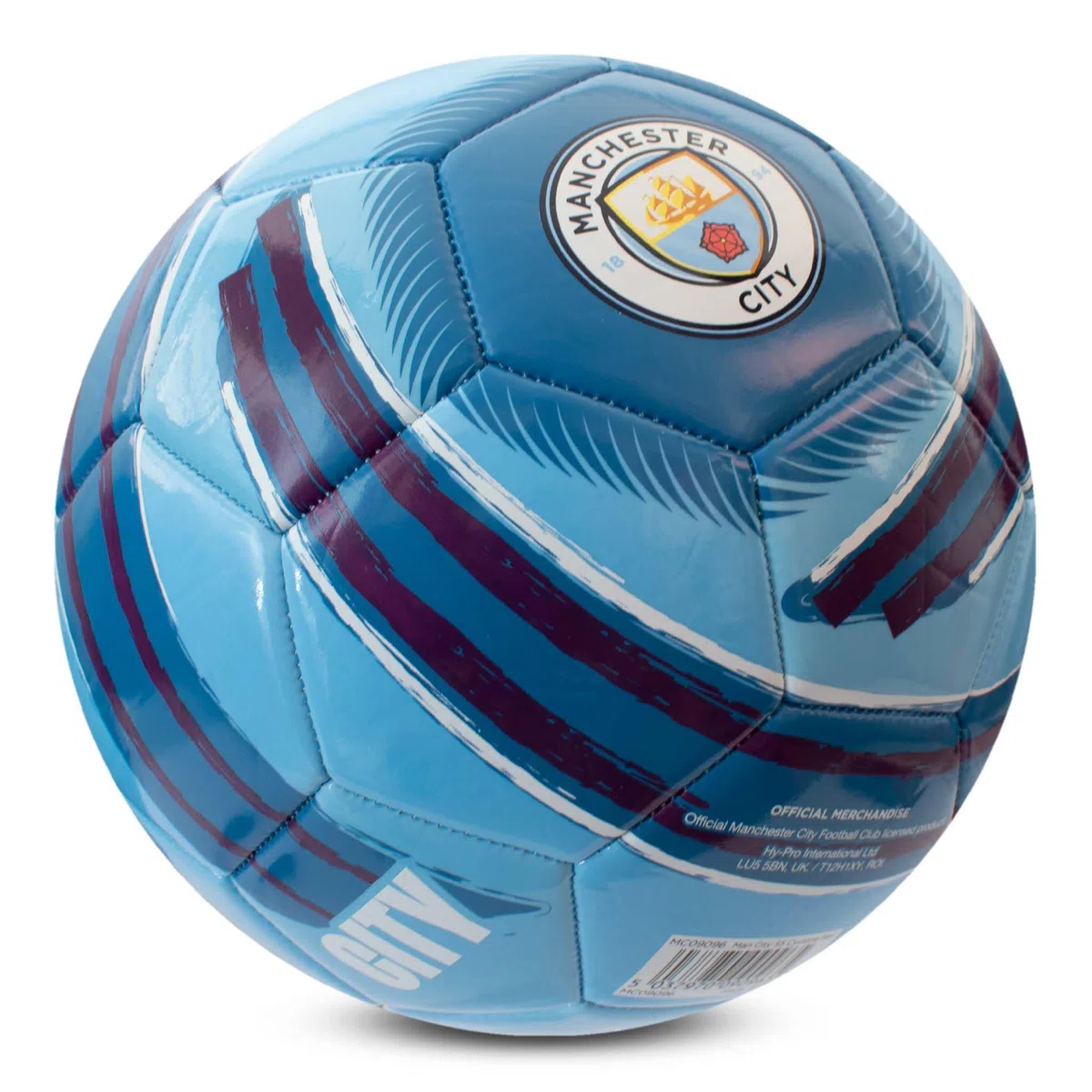 Hy-Pro Oficjalnie licencjonowana piłka nożna Manchester City Cyclone | Man City, rozmiar 5, trening, mecz, towar, kolekcjonerska dla dzieci i dorosłych, kolor niebieski/biały