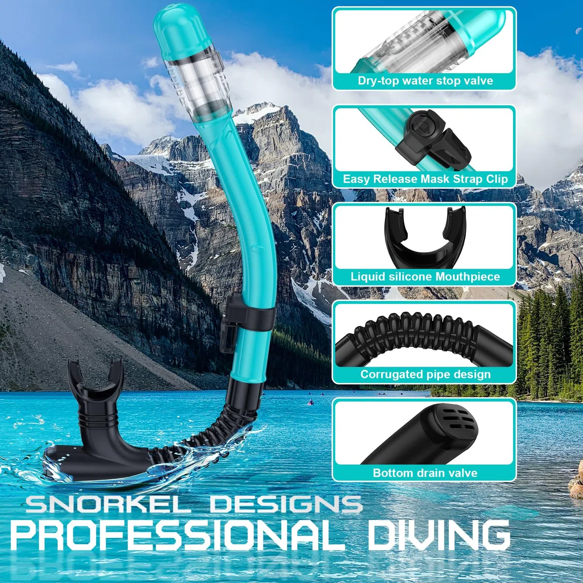 Zestaw do nurkowania dla dorosłych, okulary do nurkowania dla dorosłych z przeciwmgielną maską szerokokątną, okulary do nurkowania z fajką, maską do snorkelingu dla dorosłych do pływania i nurkowania