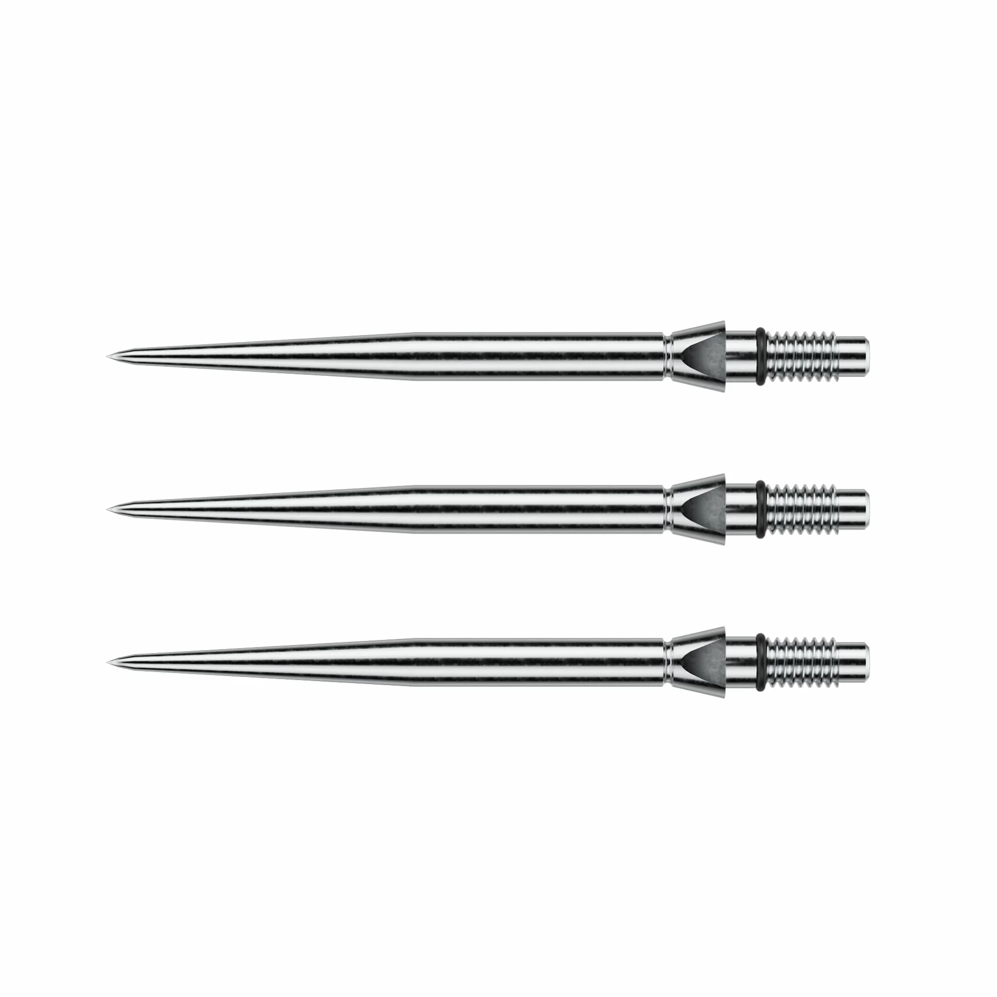WINMAU Punkty przełączania - końcówka ze stali węglowej - gwintowany mechanizm szybkiej wymiany - 1 zestaw w opakowaniu - dostępne w kolorze czarnym i srebrnym - gładkie, rowkowe i falowane - 26 mm