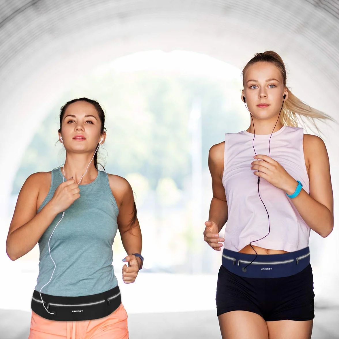 HAISSKY Pas do biegania, ultralekki pasek fitness, wodoodporny pas do biegania dla iPhone'a 17 Pro Max/16/15 Pro/14/13 Plus, torba biodrowa dla kobiet i mężczyzn, pasuje do smartfona do 6,9 cala