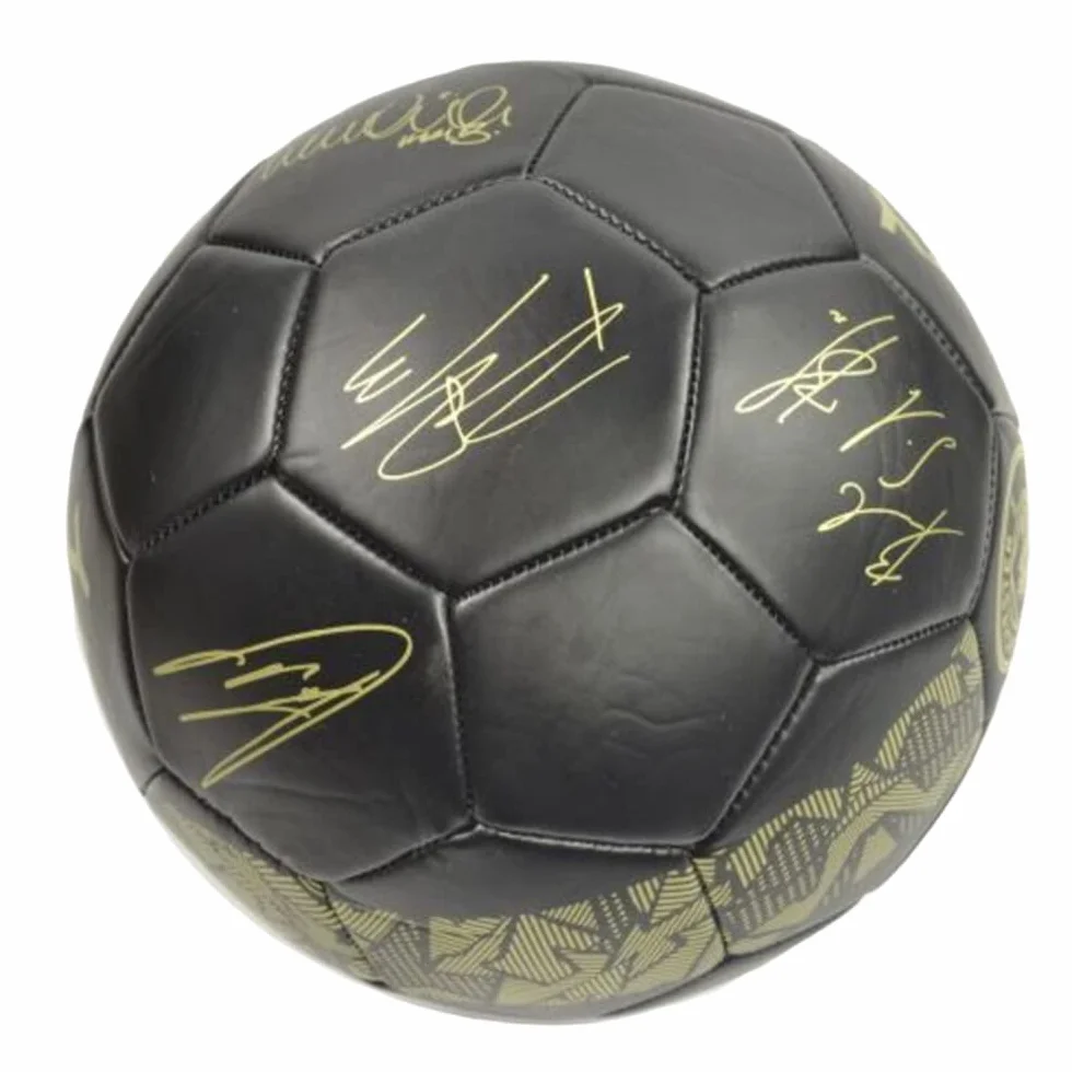Manchester City FC Man City Phantom Signature Ball Black Gold Size 5 Piłka, Dorośli Unisex, Wielobarwny (Wielokolorowy)