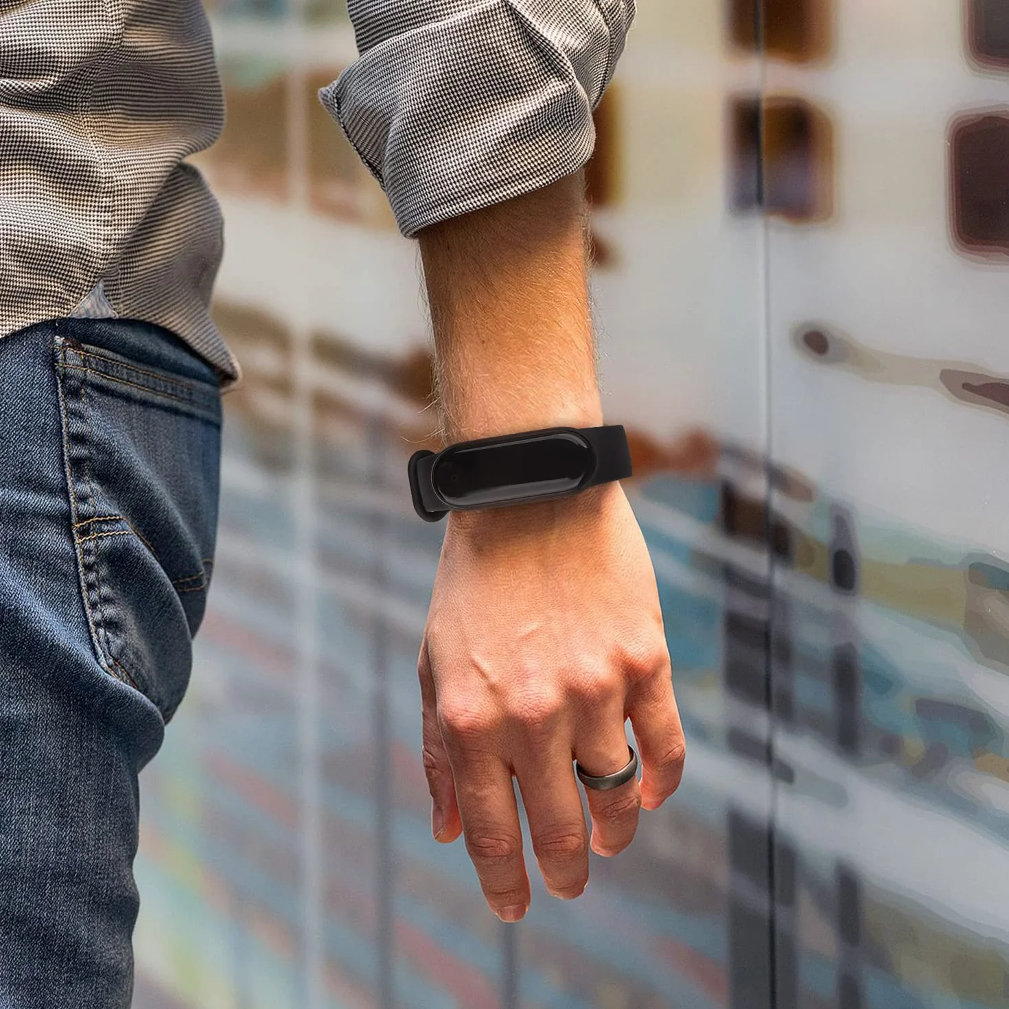 [3 Pack]Opaski sportowe dla Xiaomi Mi Band 5,Xiaomi Mi Band 6, miękkie silikonowe paski zamienne dla Xiaomi Mi Band 5,6 Kobiety Mężczyźni