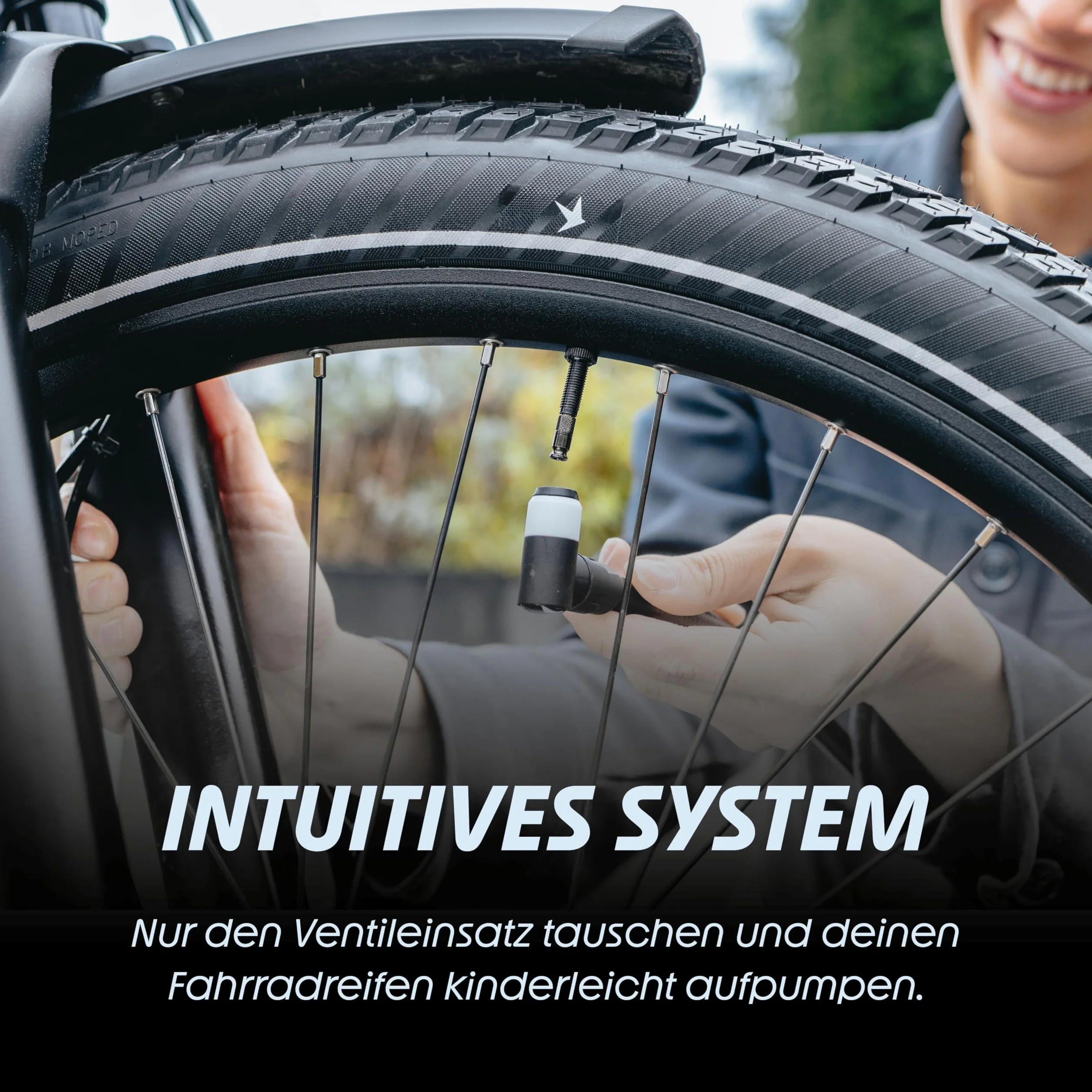 Schwalbe Clik Valve - nakładka na wentyl rowerowy, zestaw do konwersji DV-SCV (zawór z adapterem głowicy pompy)