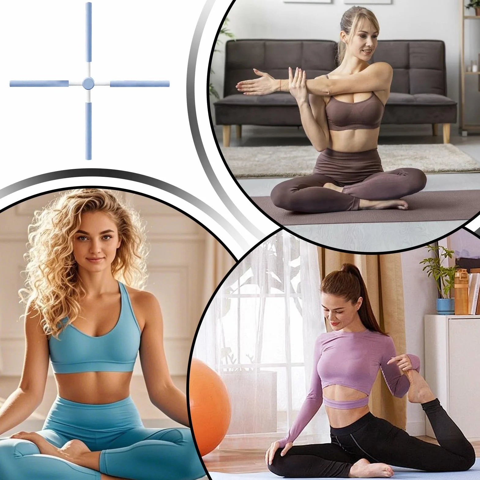 Kij Do Ćwiczeń Rozciągających | Obrotowy Kij Do Korekcji Pozycji | Korektor Pleców | Dla Młodzieży Dzieci Biuro Fitness Pilates Ćwiczenia W Domu