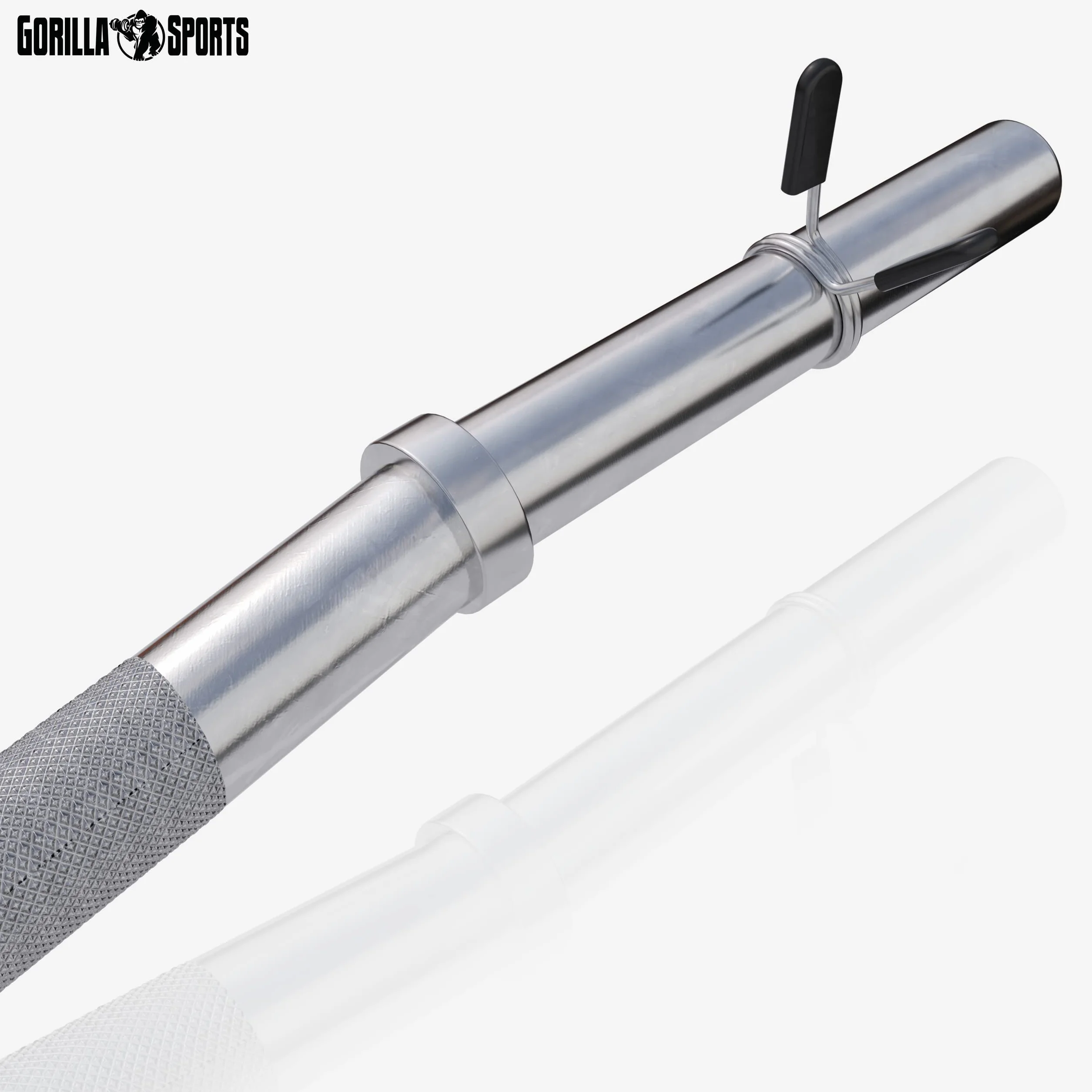 GORILLA SPORTS® Sztanga łamana SZ 120 cm 180 kg 30/31 mm chrom radełkowany antypoślizgowy