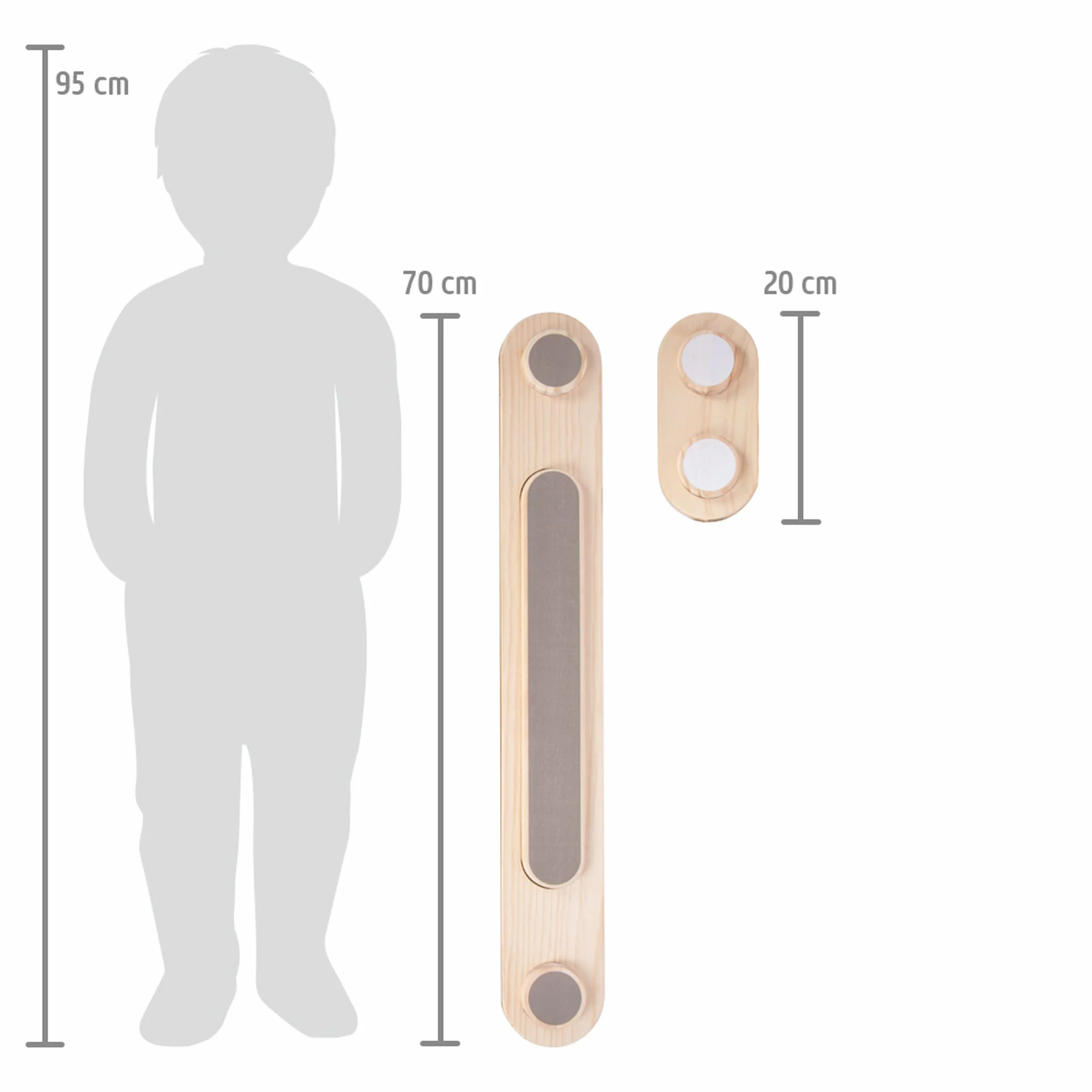 small foot Balance Beams "Adventure", drewniana zabawka do ćwiczeń dla dzieci w wieku od 3 lat, do użytku po obu stronach, prod. 12241