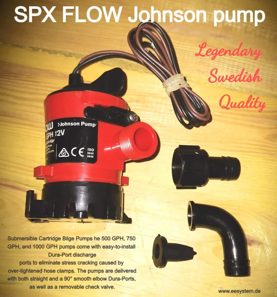 SPX FLOW pompa spalinowa 500 GPH 12 V Johnson 40 l/min Cartridge
