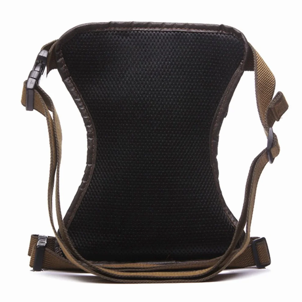 Canvas Motorcycle Drop Leg Bag for Men Women Travel Outdoor Tactical Hiking Climbing Cycling Thigh Waist Pack Fanny Pouch