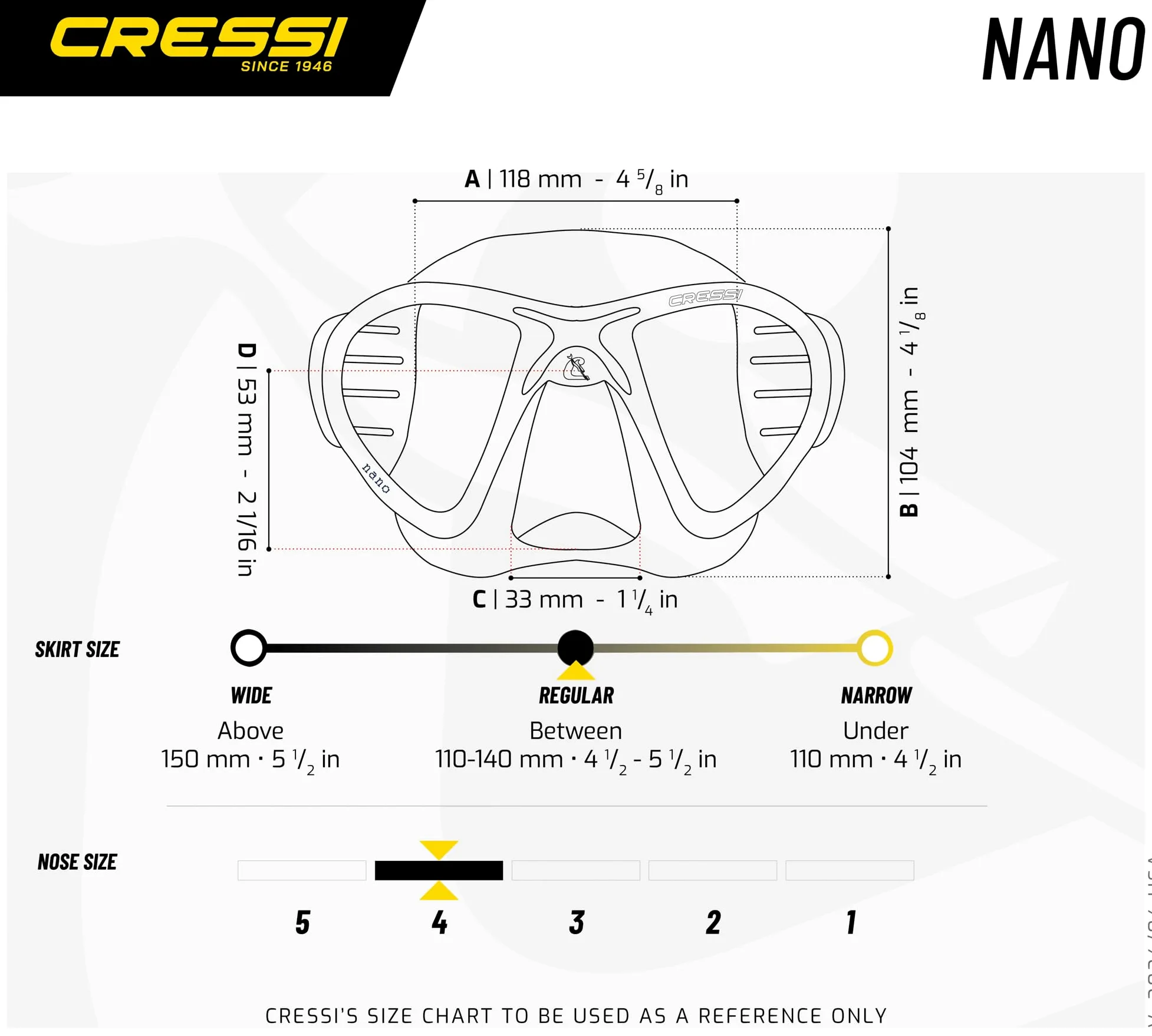 Cressi Nano męskie okulary do nurkowania