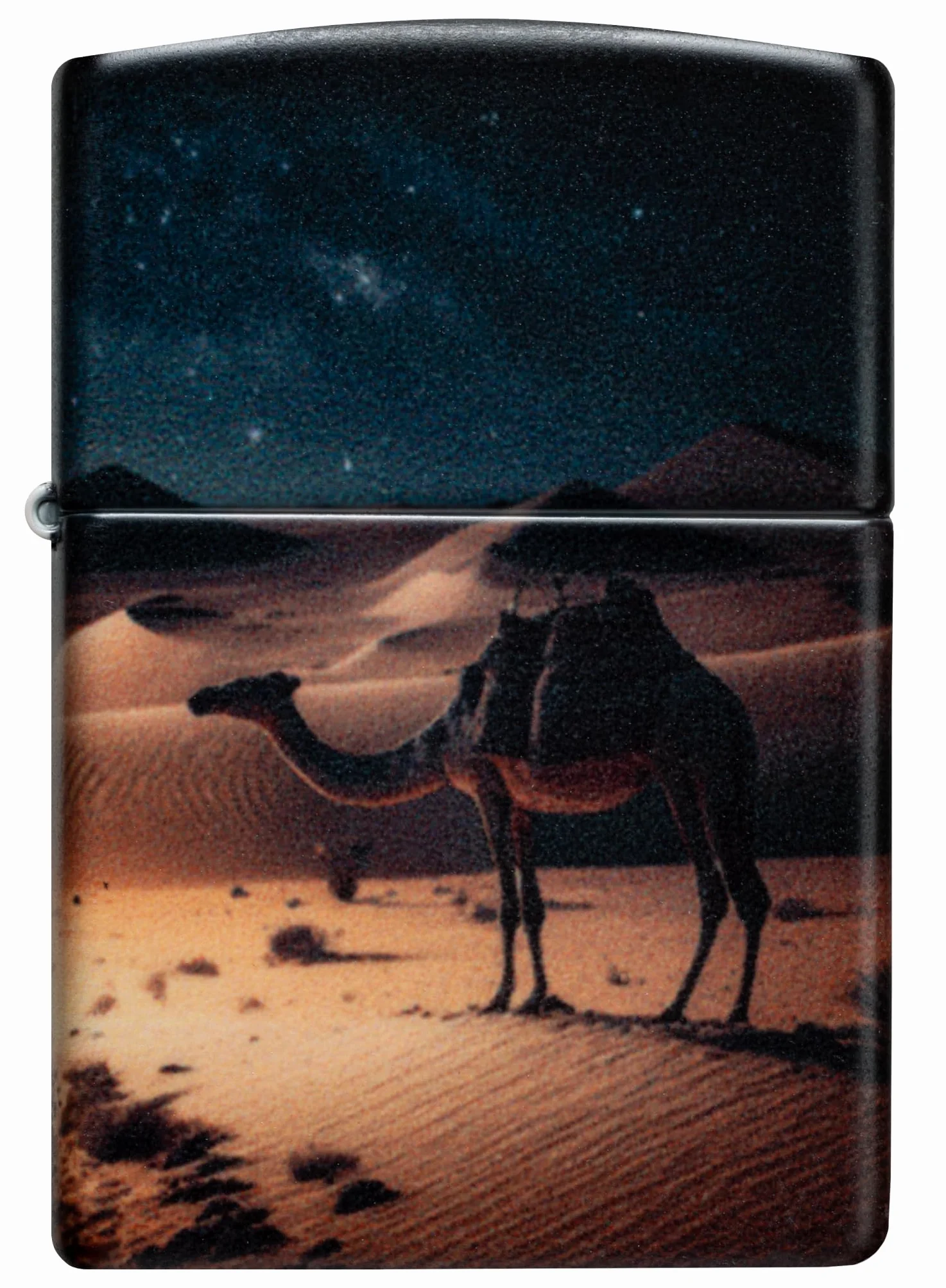 Zippo Camel Zapalniczka Sztormowa, Kolorowy Nadruk, do Napełniania, Wielokrotnego Użytku, Wiatroodporna Konstrukcja, Pudełko na Prezent, Wykonano w USA, Kolor Beżowy 540° (Camel 540°)