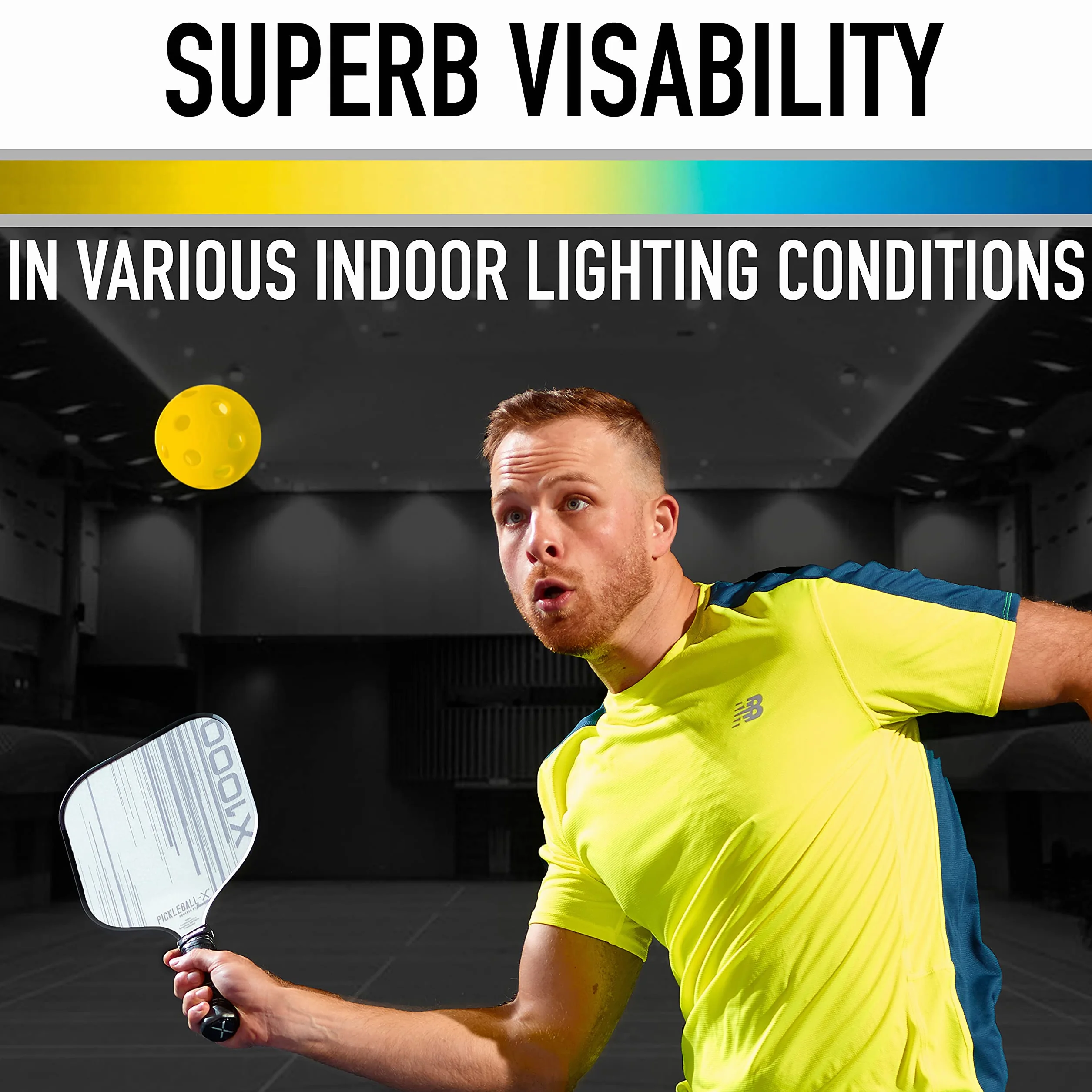 Franklin Sports X-26 Indoor Pickleballs - piłki do pickleballa halowego - USA Pickleball (USAPA) zatwierdzone piłki turniejowe - 12 sztuk wewnątrz pickleballs - żółte