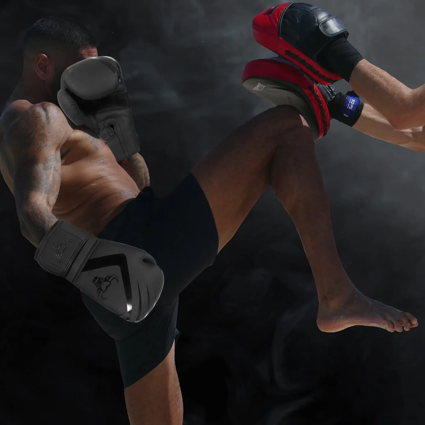 BEAST RAGE Rękawice bokserskie Muay Thai Kickboxing MMA Worek treningowy Uderzenie Trening Mężczyźni Kobiety Sparring Fitness Rękawice Ciężkie Wyściełane Sporty Sztuk Walki
