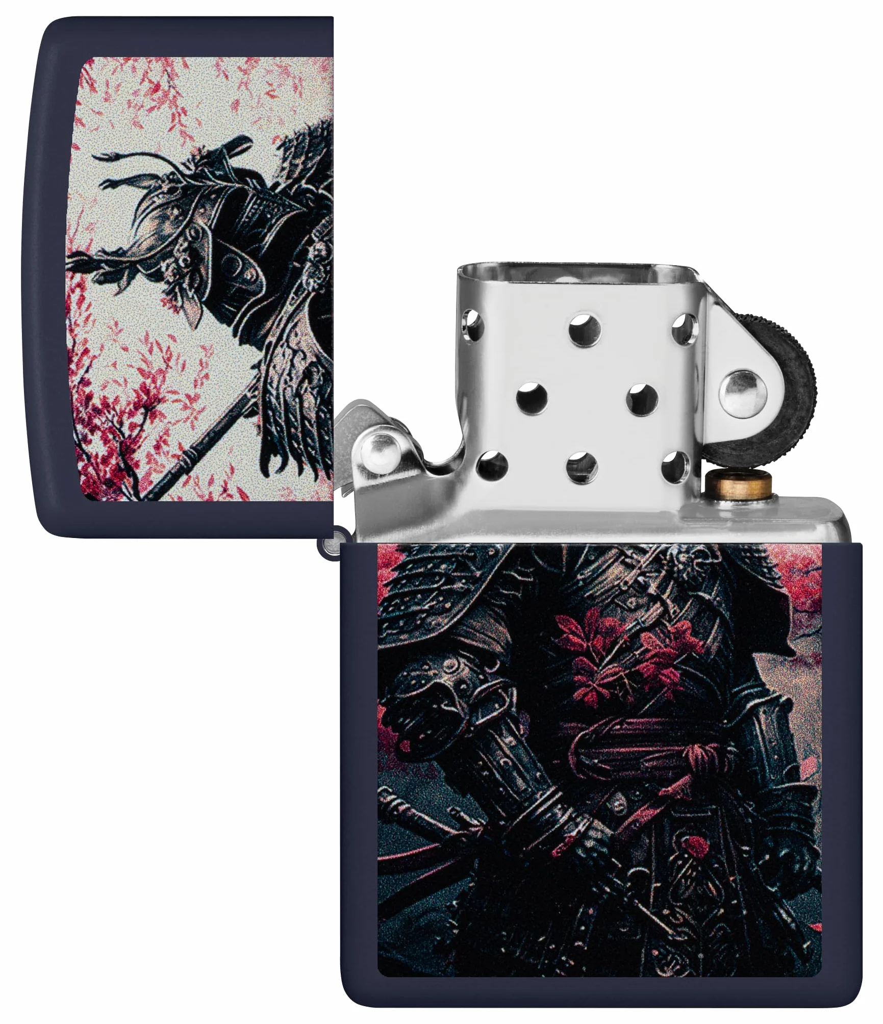 Zippo Samurai Warrior Zapalniczka Sztormowa, Wiatroodporna, Wielokrotnego Użytku, Granatowy Matowy, Wykonano w USA