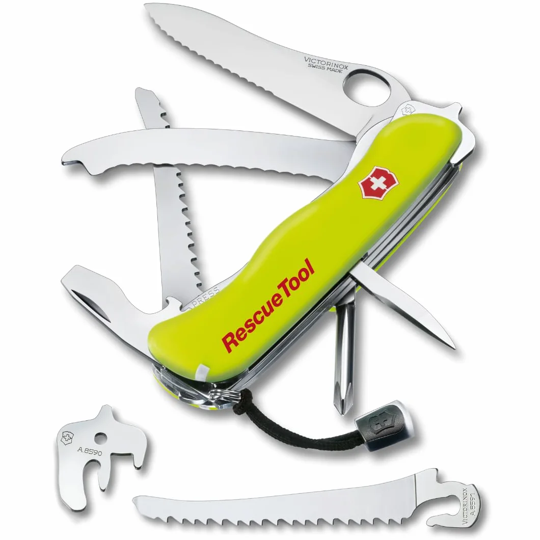 Victorinox scyzoryk RescueTool (14 funkcji, piła do przedniej szyby, rozbijak do szyb)