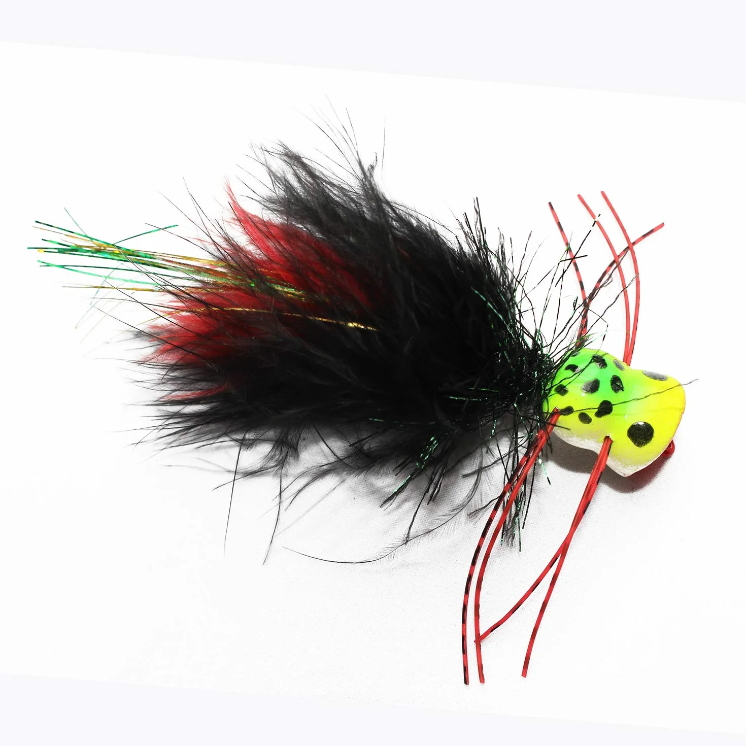 Tigofly 6 sztuk muchy fly fishing UV zielona powierzchnia żaby popper bass