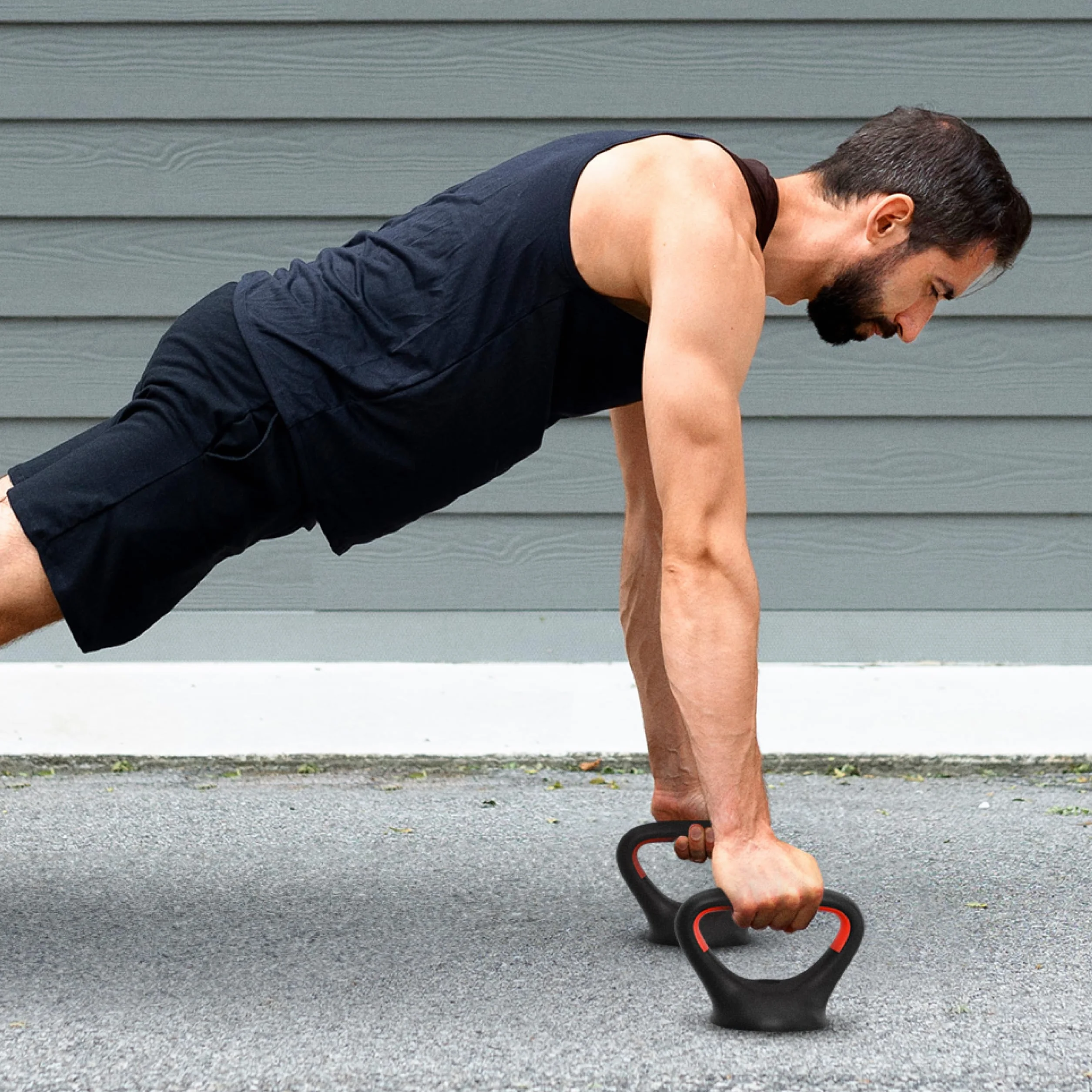 ATHLER Lion 45 | zestaw hantli 40 kg | zestaw hantli 4 w 1 | regulowana waga | 16 krążków do hantli 2 sztangi | krótkie hantle długie hantle kettlebell | do treningu siłowego, fitnessu, domu na