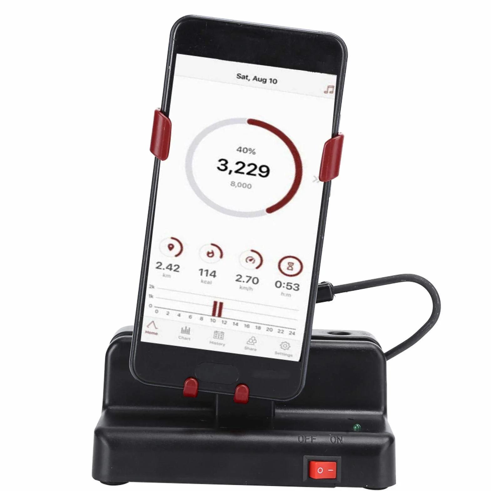 Earn Steps Automatically Mobile Phone Shaker – licznik kroków w lewo/w prawo huśtawka uchwyt na telefon komórkowy urządzenie ruchome z włącznikiem/wyłącznikiem do programu liczenia kroków Wechat Run