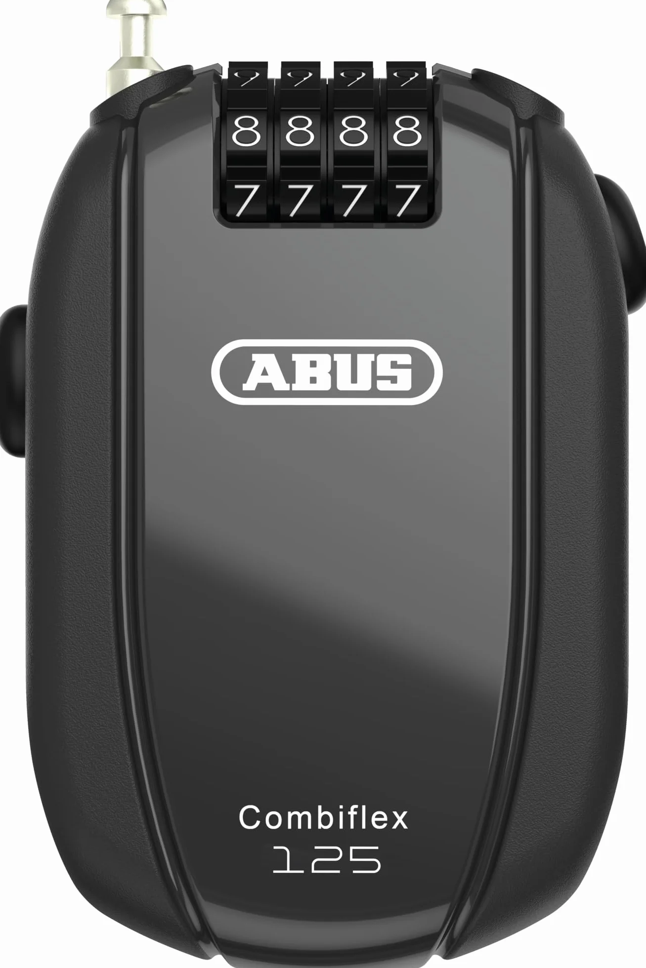 ABUS Zapięcie linkowe Combiflex - zamek do zabezpieczenia nart, kasku, wózka i bagażu - Trip 125 - długość 125 cm - grubość 3 mm - z kodem numerycznym - czarny