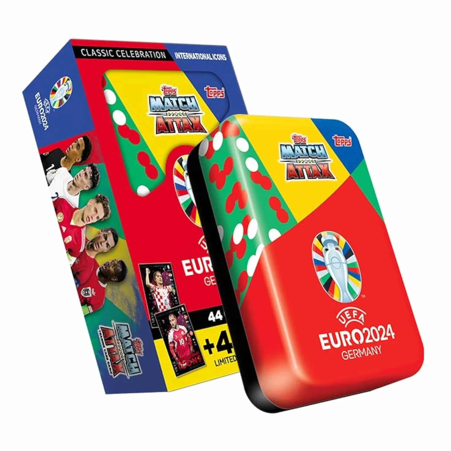 Topps Match Attax Euro 2024 Mega Tin 3 International Icons - 44 karty + 4 ekskluzywne karty limitowanej edycji