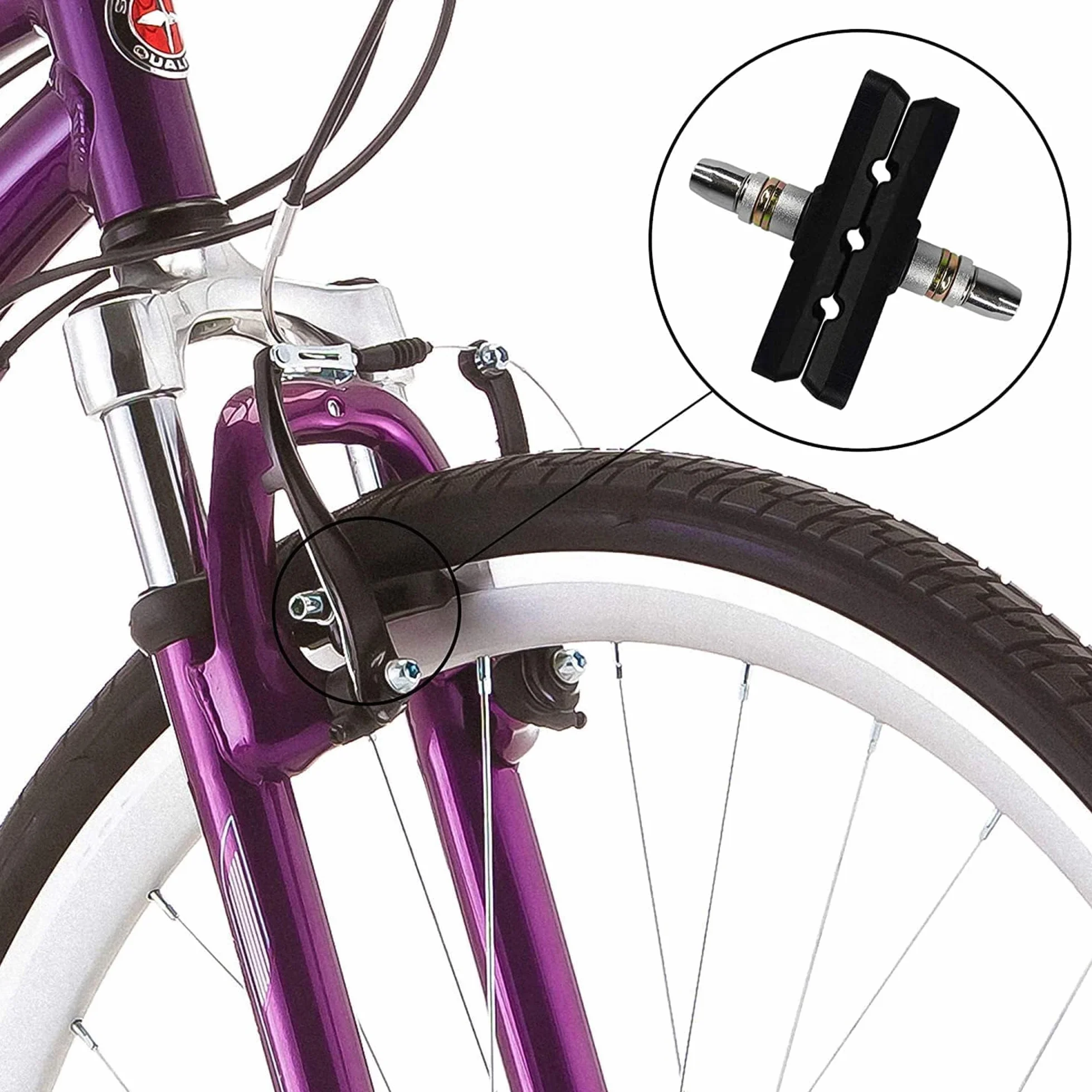 Klocki hamulcowe Oture 70 mm gumowe ciche V-Brake do Shimano Tektro rowerów