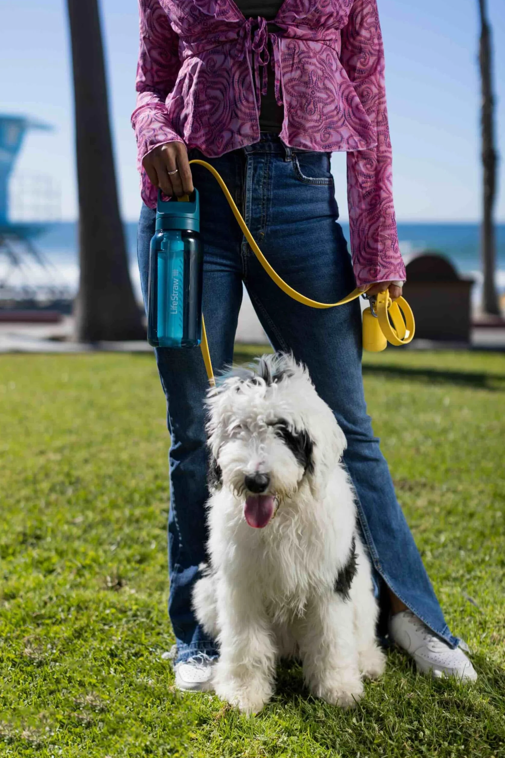 LifeStraw Go Series butelka z filtrem do wody 1 l biały polarny usuwa bakterie pasożyty mikroplastiki