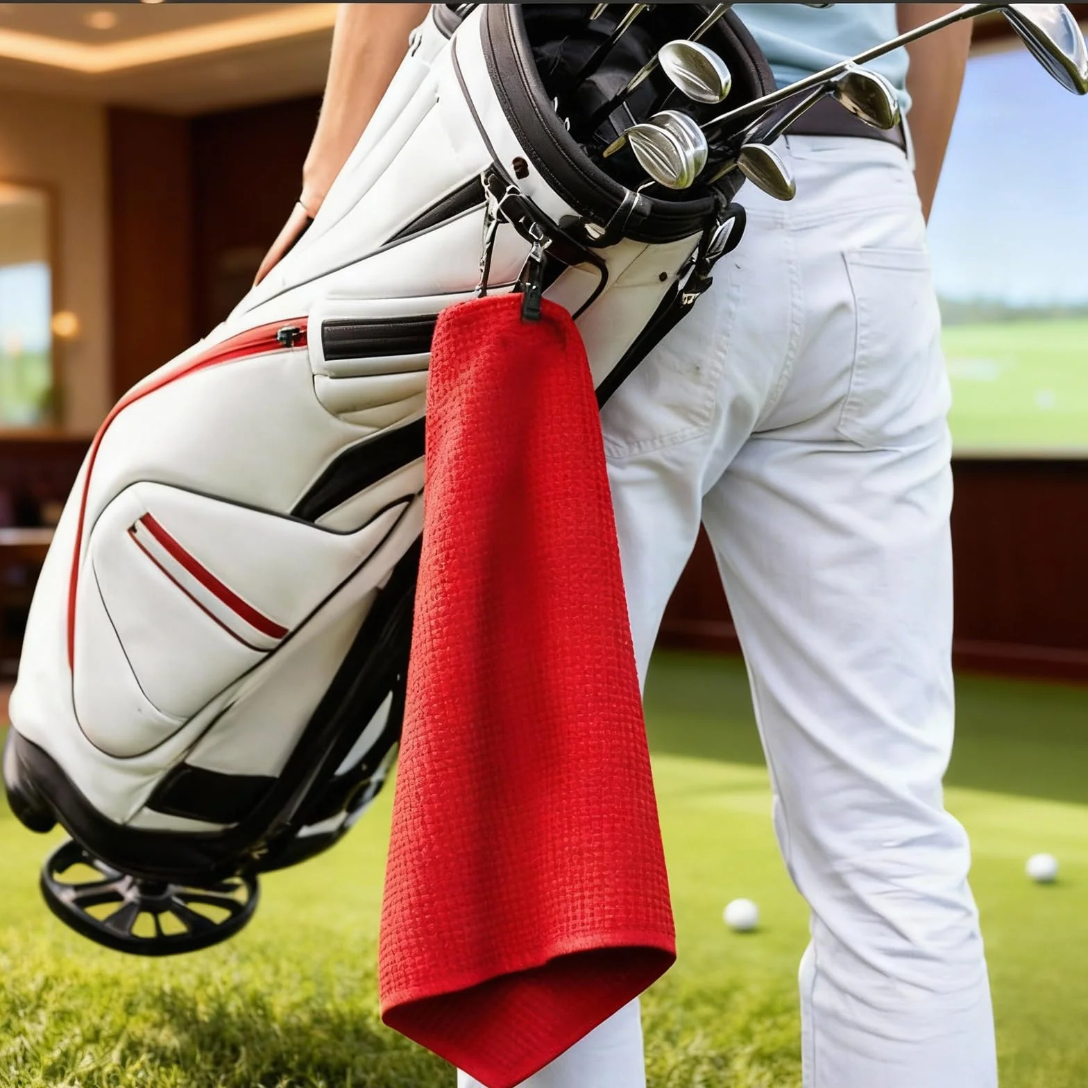 4 szt. Ręcznik golfowy, 40 x 40 cm Spersonalizowane ręczniki golfowe, akcesoria do ręczników do czyszczenia golfa dla mężczyzn i kobiet, joga, sport