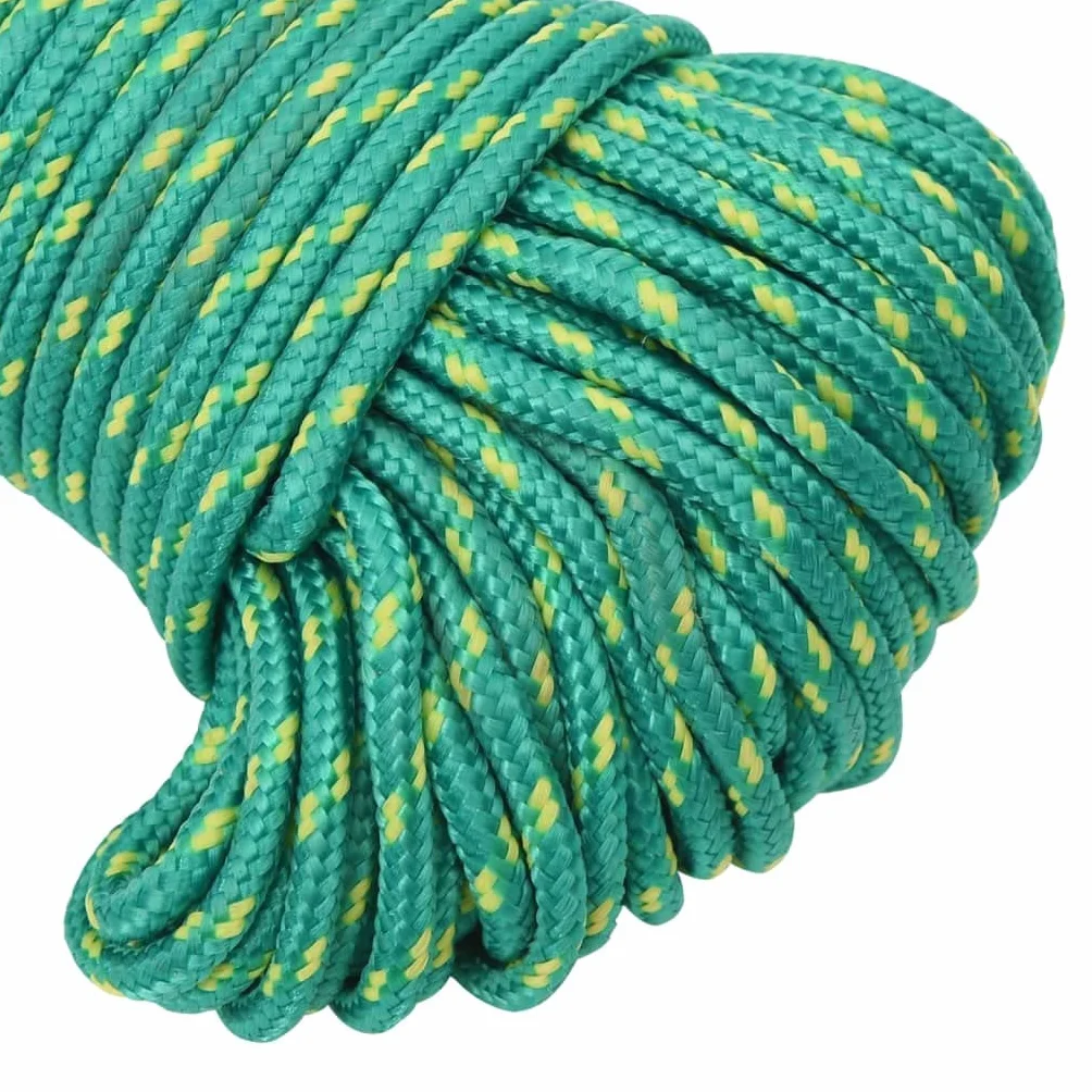 vidaXL Linka żeglarska, zielona, 4 mm, 250 m, polipropylen