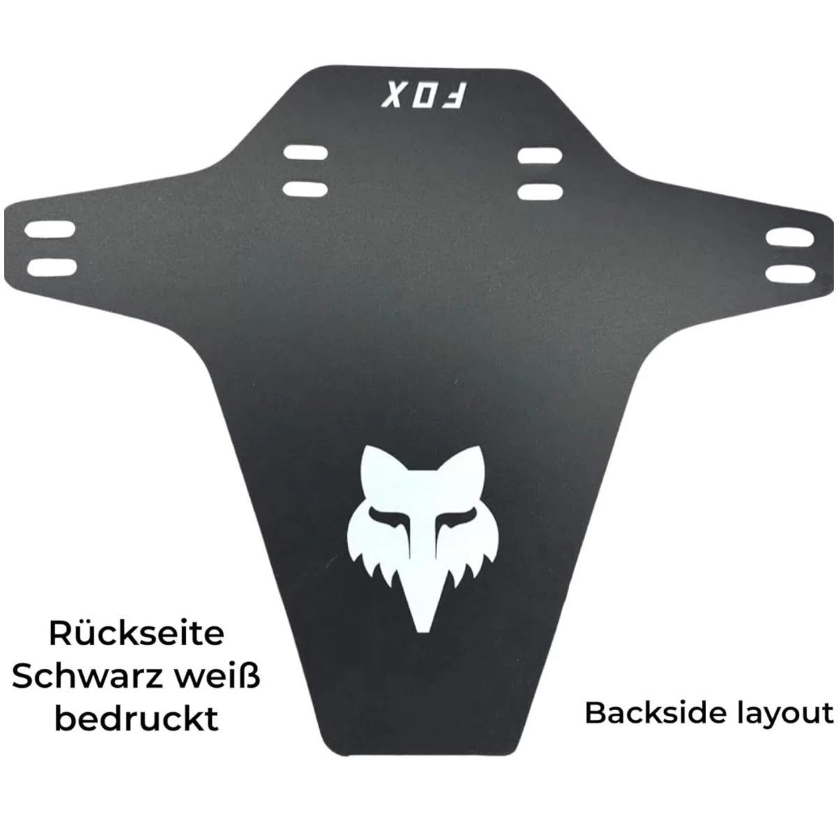 Mud Guard rower Racing MTB DH FR Ebike kompatybilny z widelcem Fox, ochrona przed pryskaniem, błotnik (Retro Camo/Logo biały)