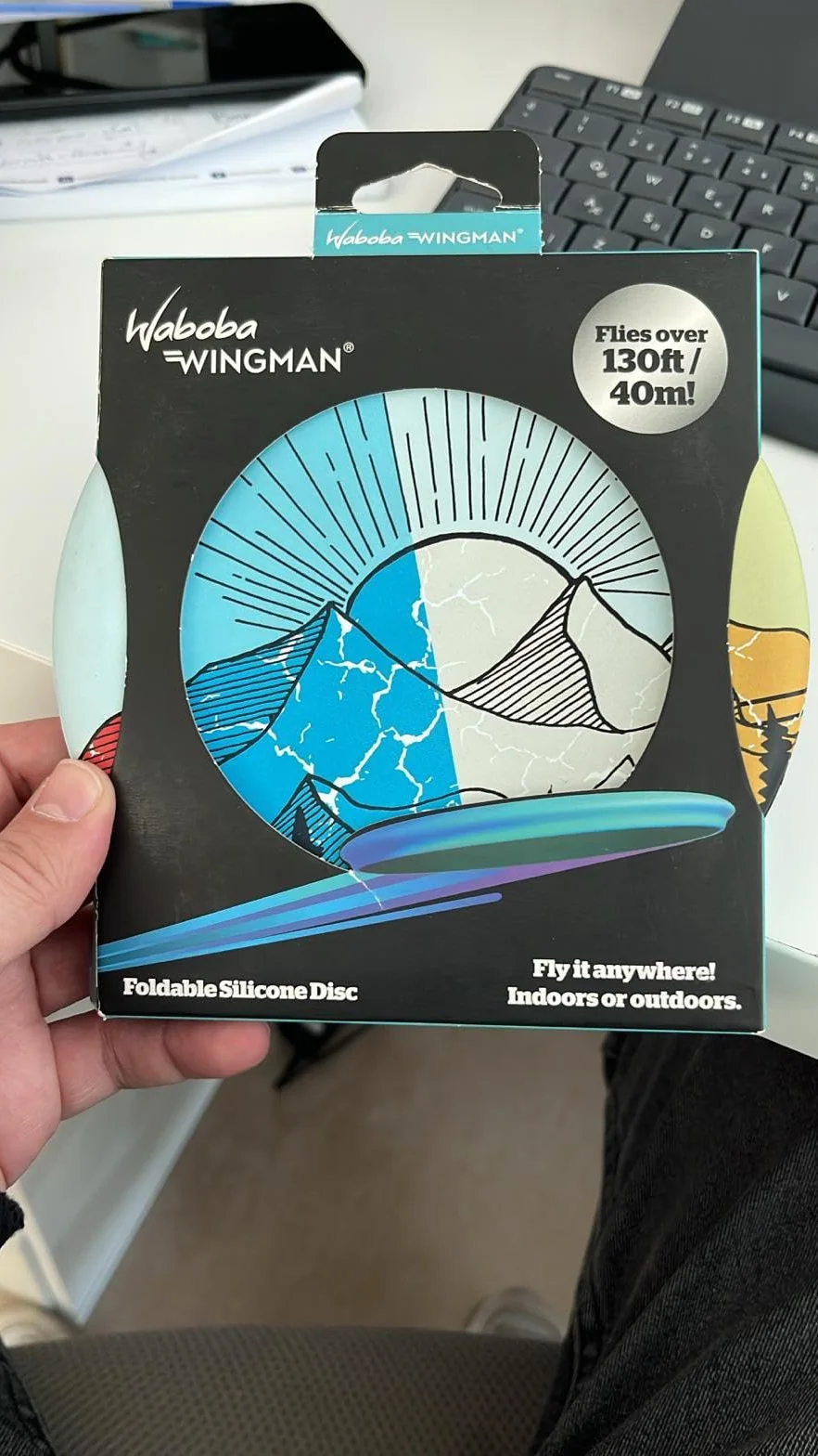 Waboba Wingman składany silikonowy dysk, prosty i daleki, idealny dla dzieci i dorosłych, 150 x 150 x 15 mm, promienie górskie