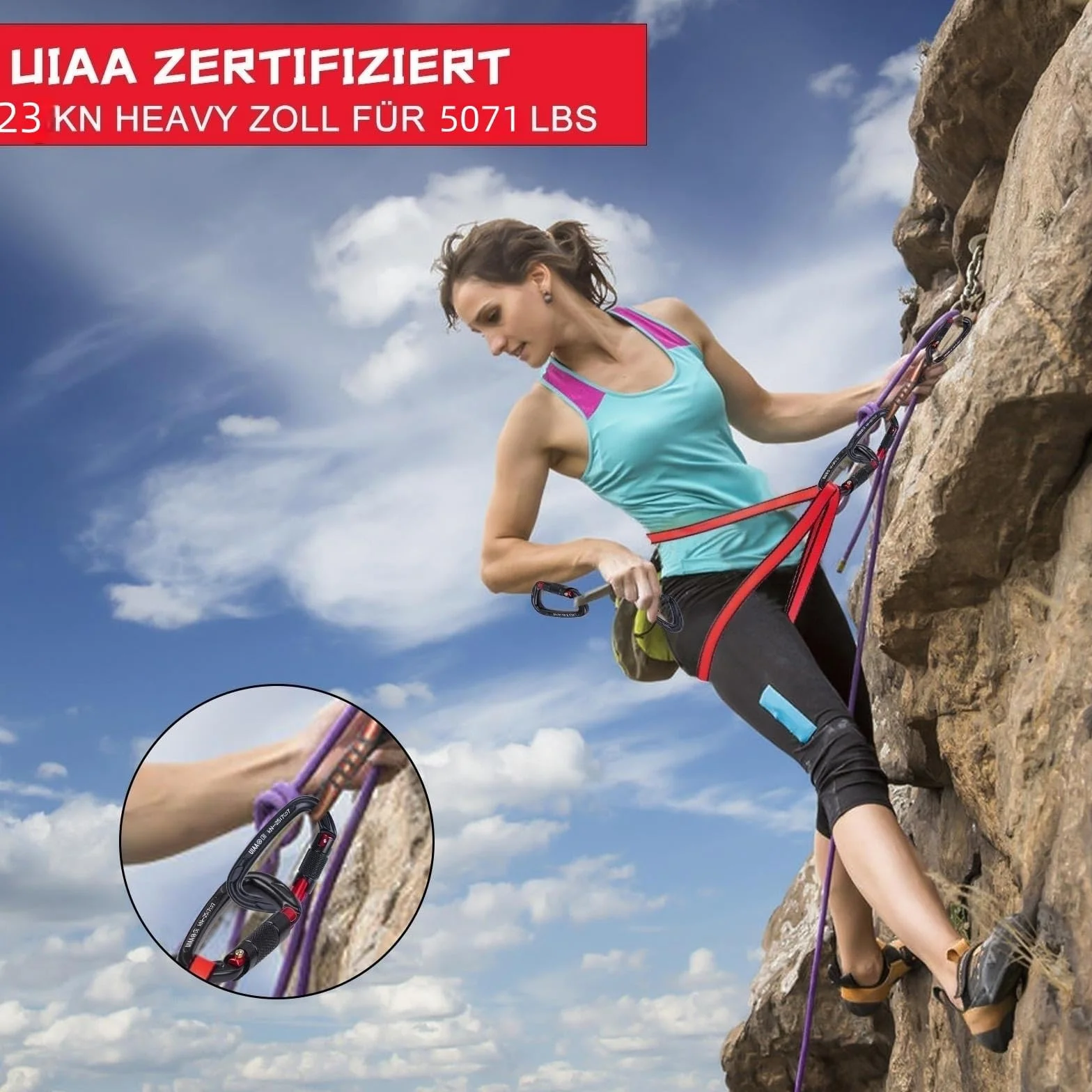 LETTO & TAILOR Zestaw 2 pętli do wspinaczki 23 kN 19 mm nylonowe