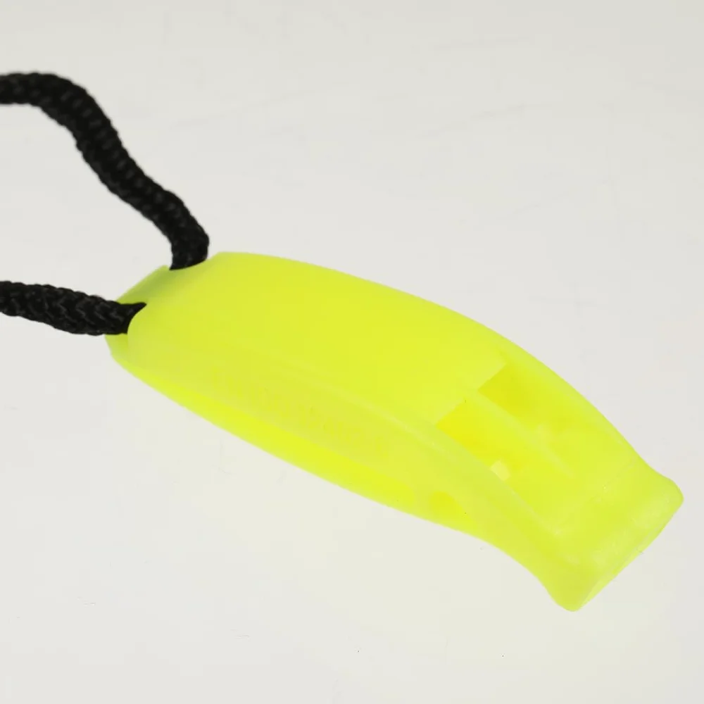Gwizdek małe lekkie gwizdki sygnał ratownictwo awaryjne wędrówki survival urządzenie dźwiękowe akcesoria do nurkowania fluorescencyjny żółty