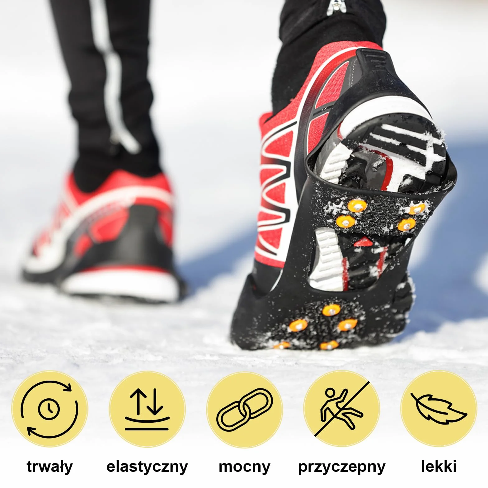 ALPIDEX Antypoślizgowe kolce na buty Ice Grips raki rozmiar 35-47