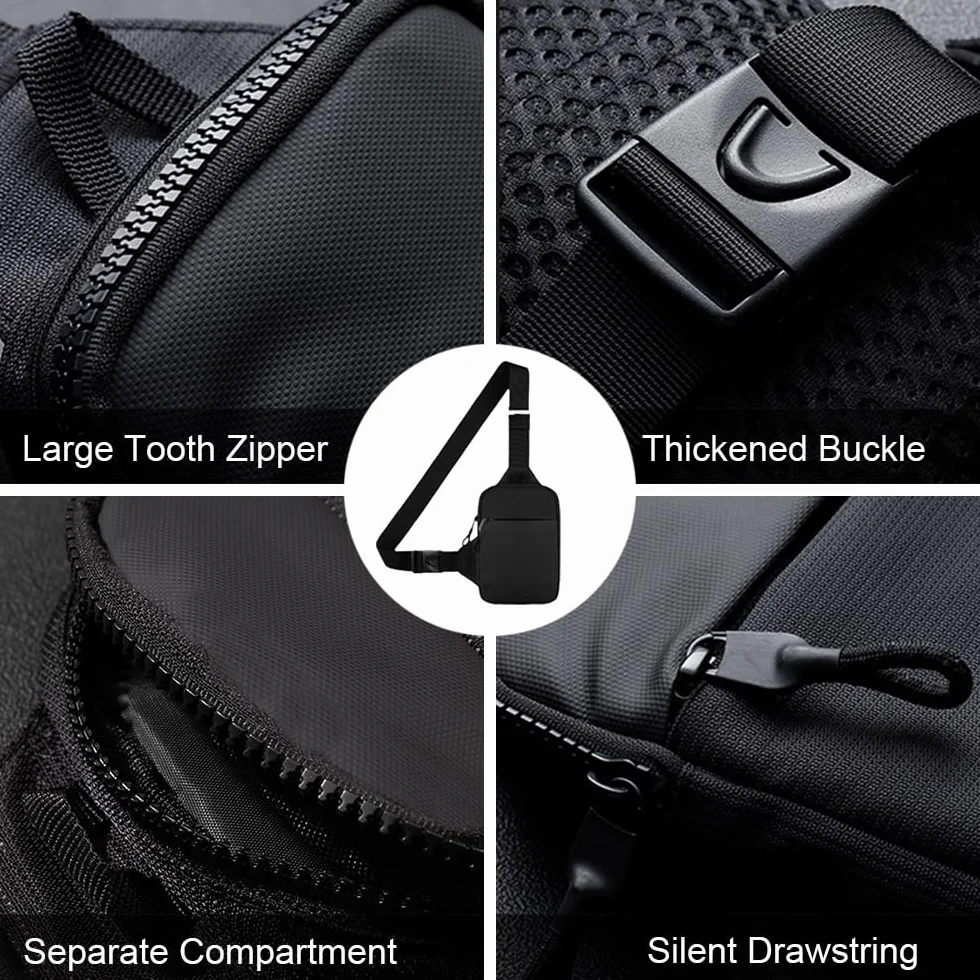 Męska torba na klatkę piersiową, wodoszczelna torba na ramię, mała, lekka, Sling Chest Crossbody, wodoodporna, torba na ramię dla mężczyzn i kobiet, do uprawiania sportów na świeżym powietrzu,