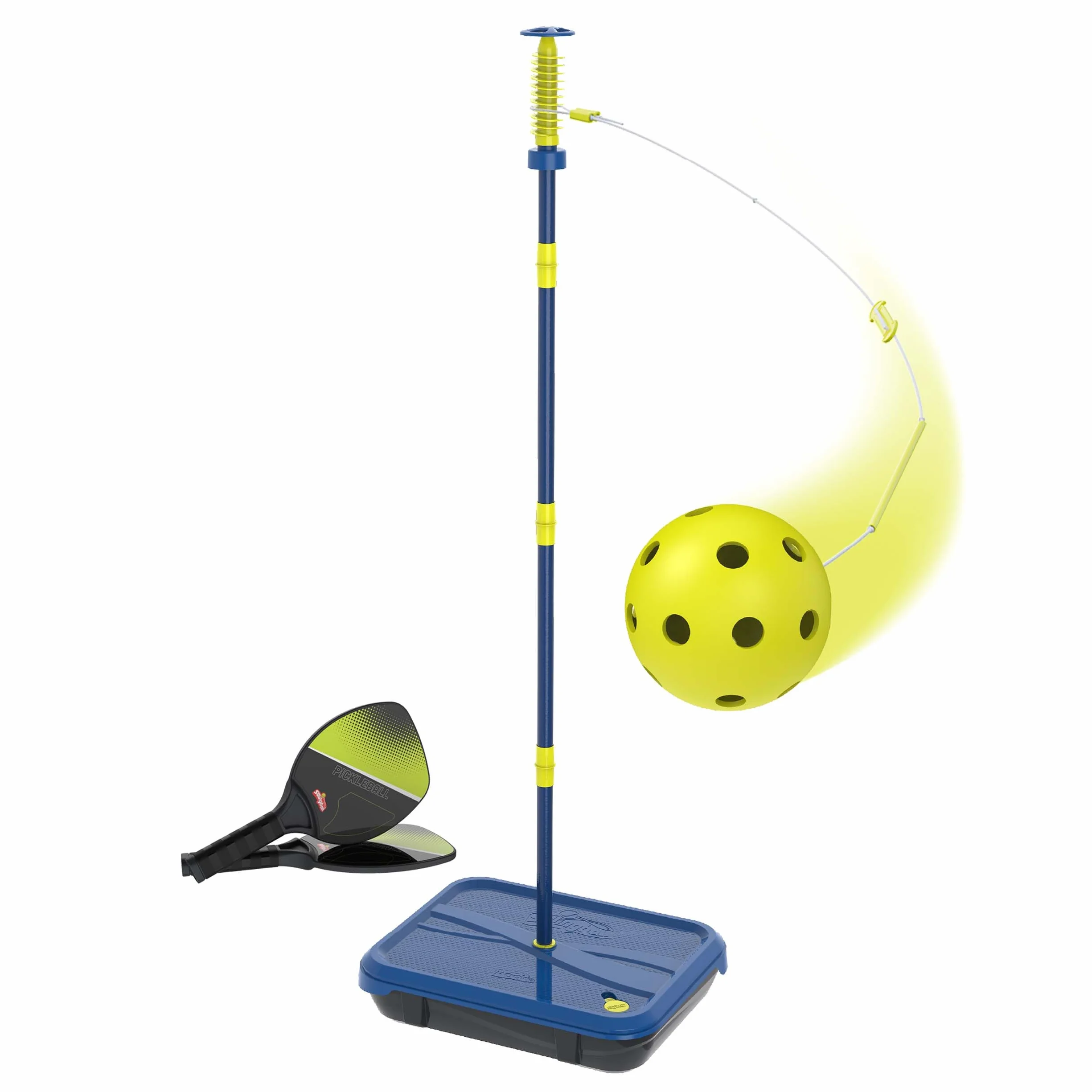 Swingball Pickleball All Surface przenośny zestaw gier Pickleball dla dzieci w wieku od 6 lat, regulowana wysokość, lekkie wiosła, przyjazny dla początkujących i profesjonalistów, rodzinna zabawa w