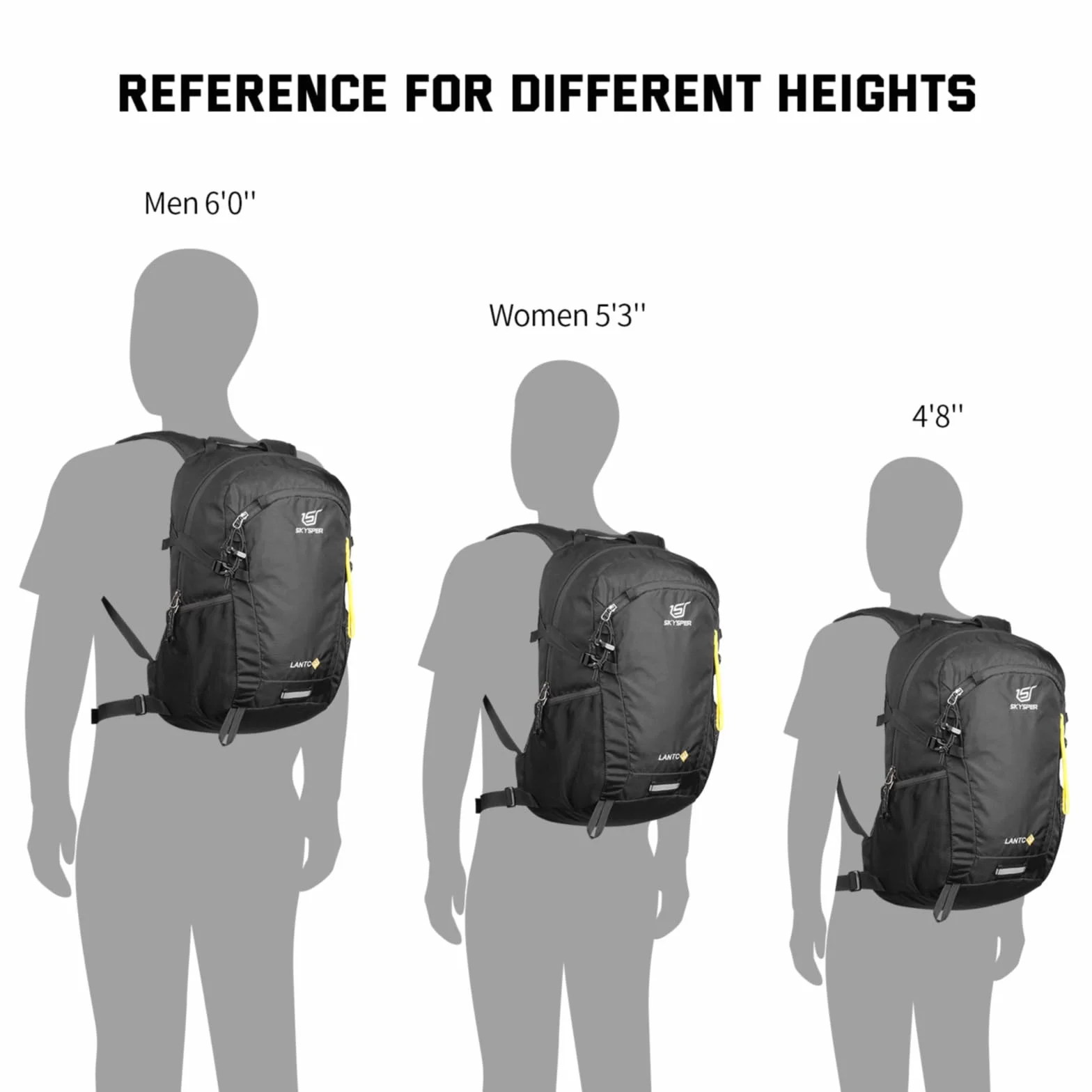 SKYSPER LANTC 20 Plecaki Trekkingowe 20L Mały męski wodoodporny plecak turystyczny plecak turystyczny plecak podróżny do podróży, obóz na zewnątrz