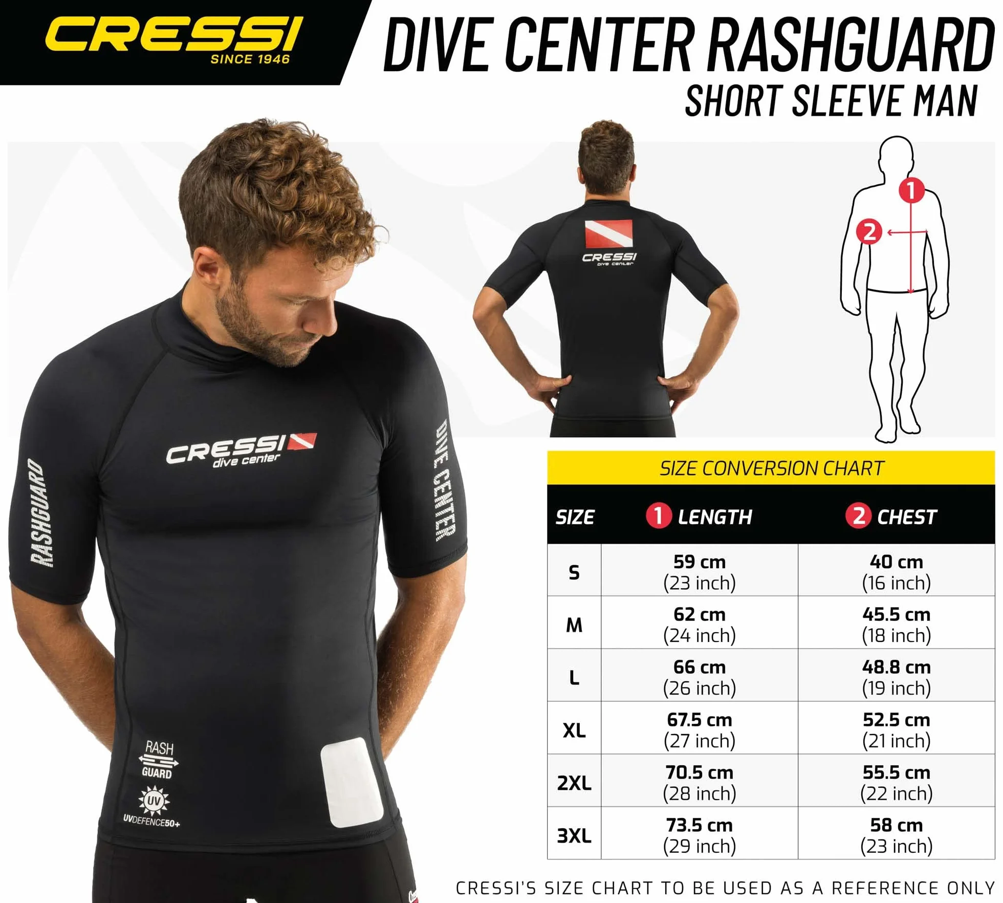 RASH GUARD DIVE CENTER UOMO M/CORTE NERO XL/5 (54)