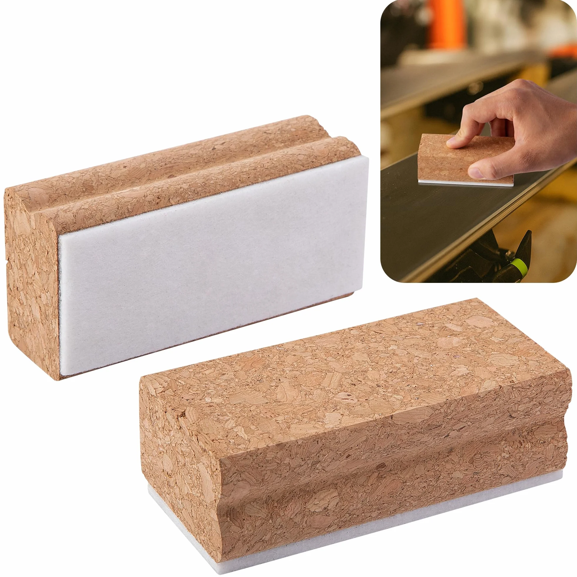 Korki polerskie do snowboardu GIONAR 2 sztuki z filcu Thermocork
