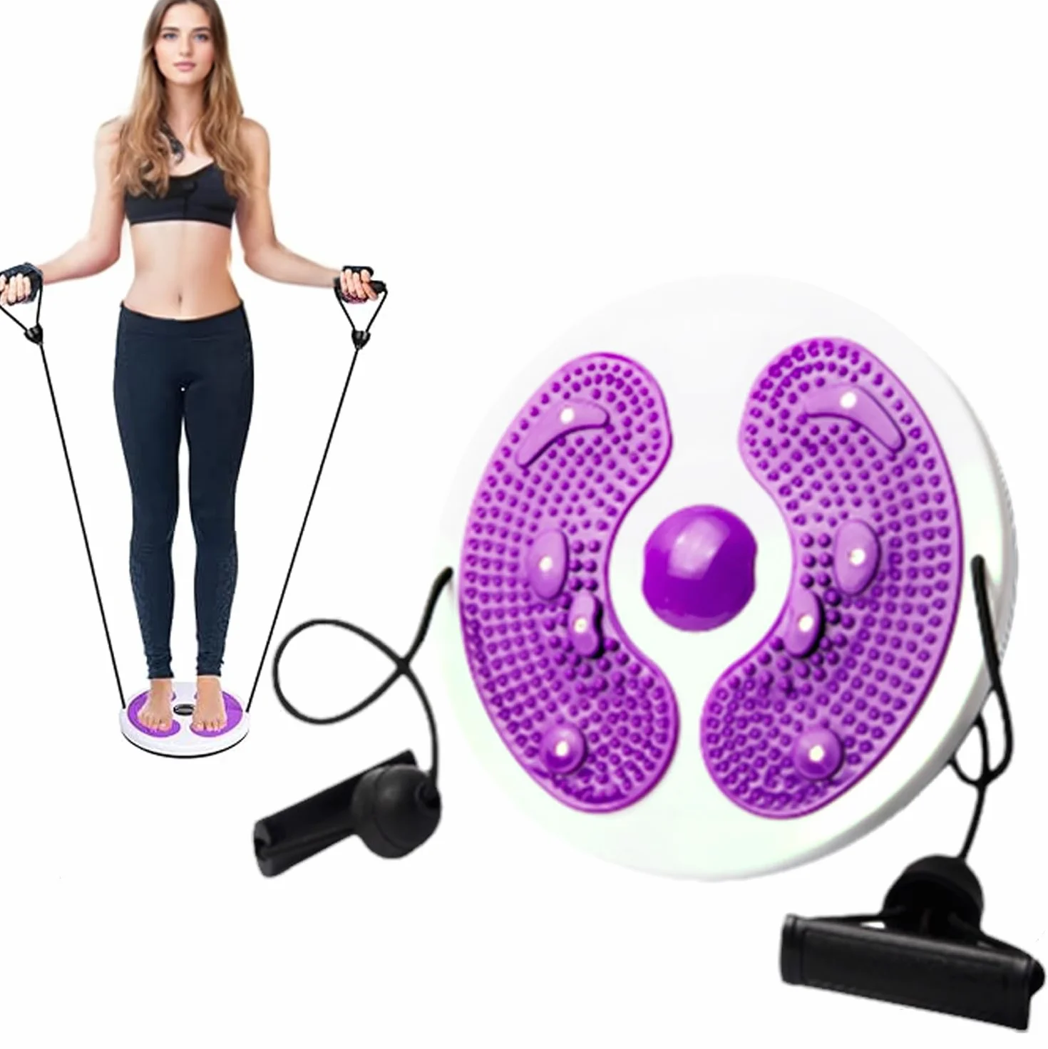Twist Waist Disc Board ze sznurkiem, wielofunkcyjna tarcza do fitnessu, do ćwiczeń aerobikowych, akcesoria fitness, taśmy oporowe, do masażu stopy